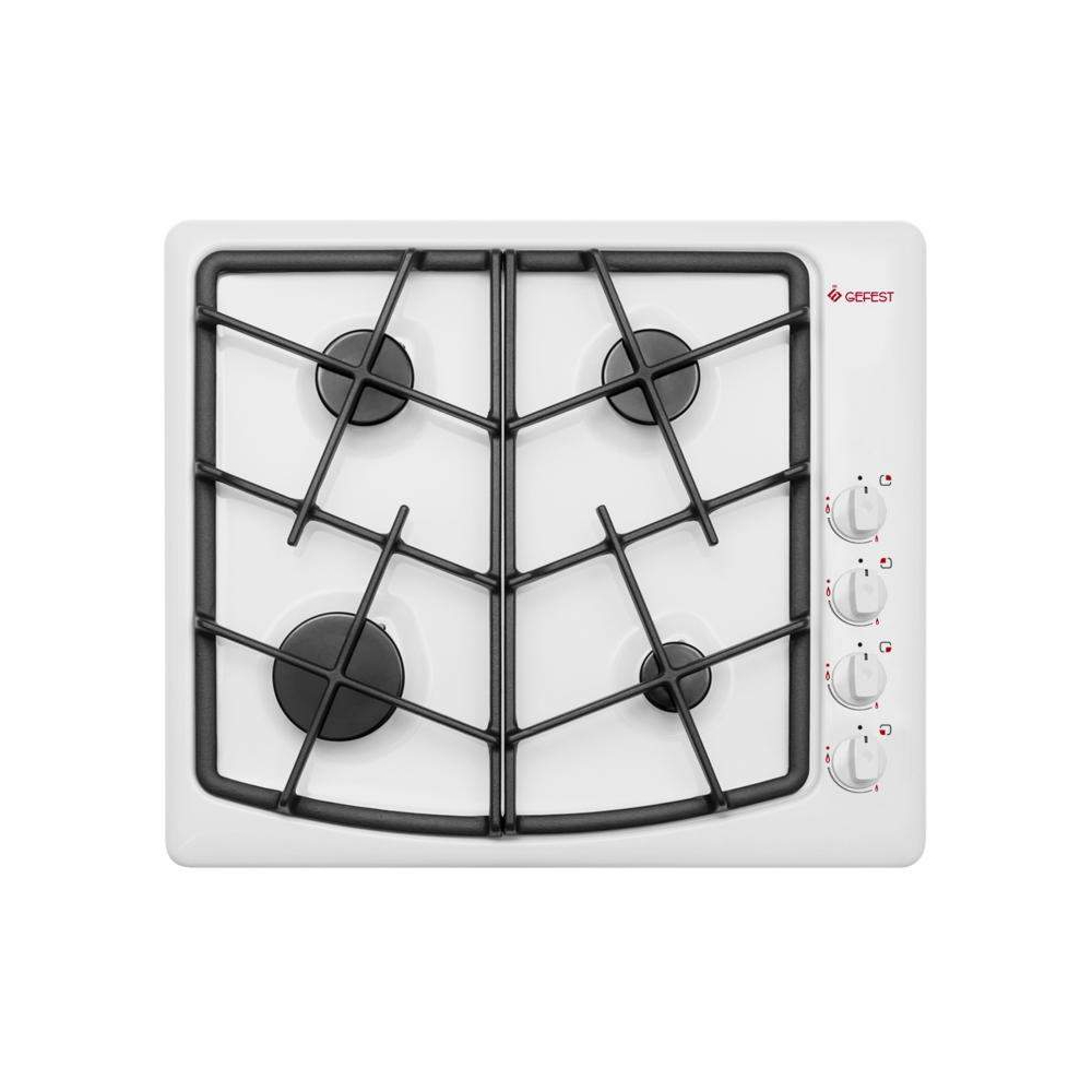 Изображение товара Газовая варочная панель Gefest СГ СН 1211 4 конфорки белая встраиваемая