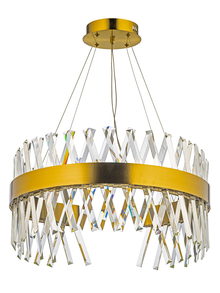 Изображение товара Люстра подвесная светодиодная Lightona Alm-3092-r 50 м² нейтральный белый свет латунь