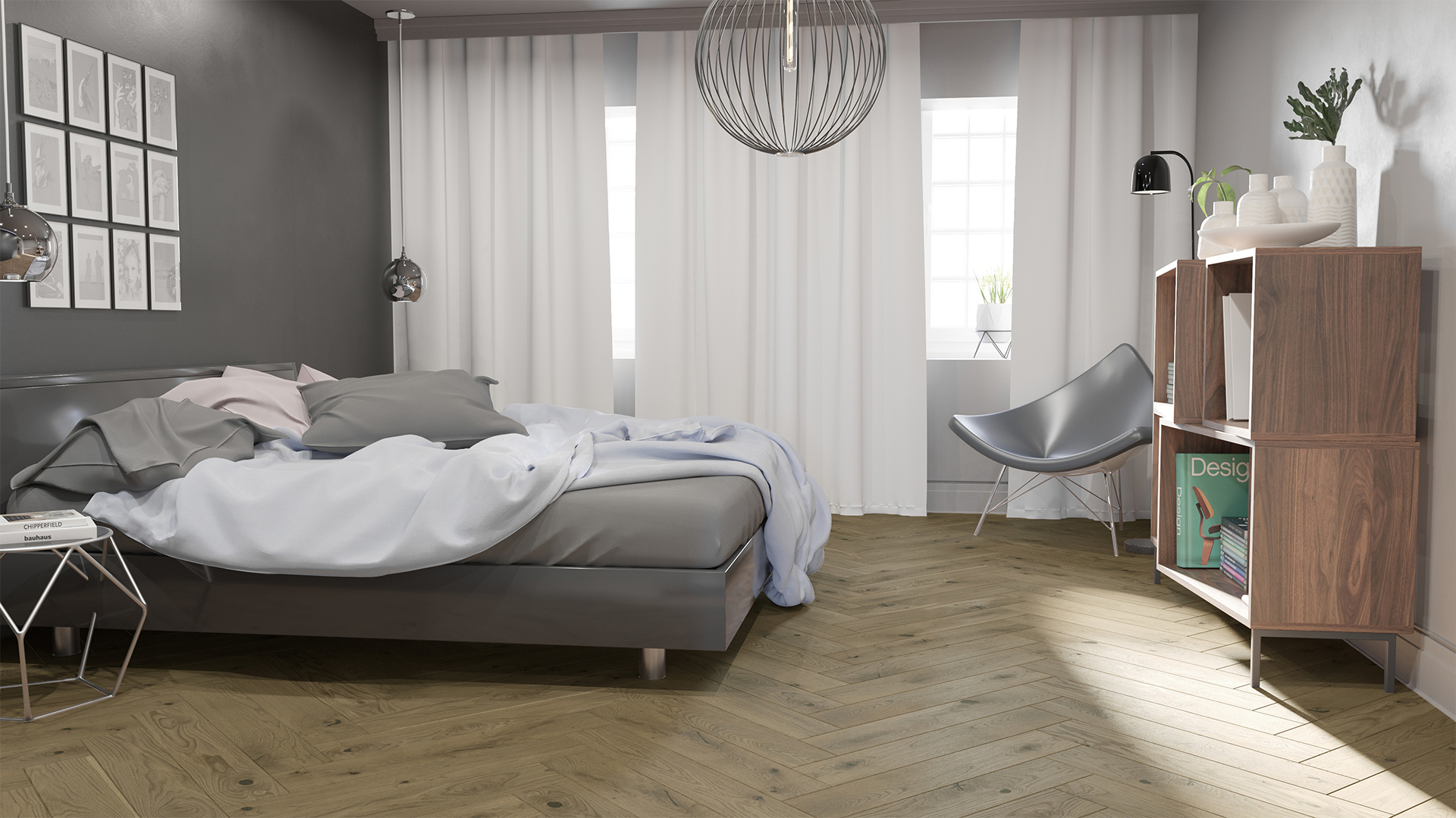 Изображение товара Паркетная доска Barlinek Дуб Ontario Французская елка 43 класс, 14 мм