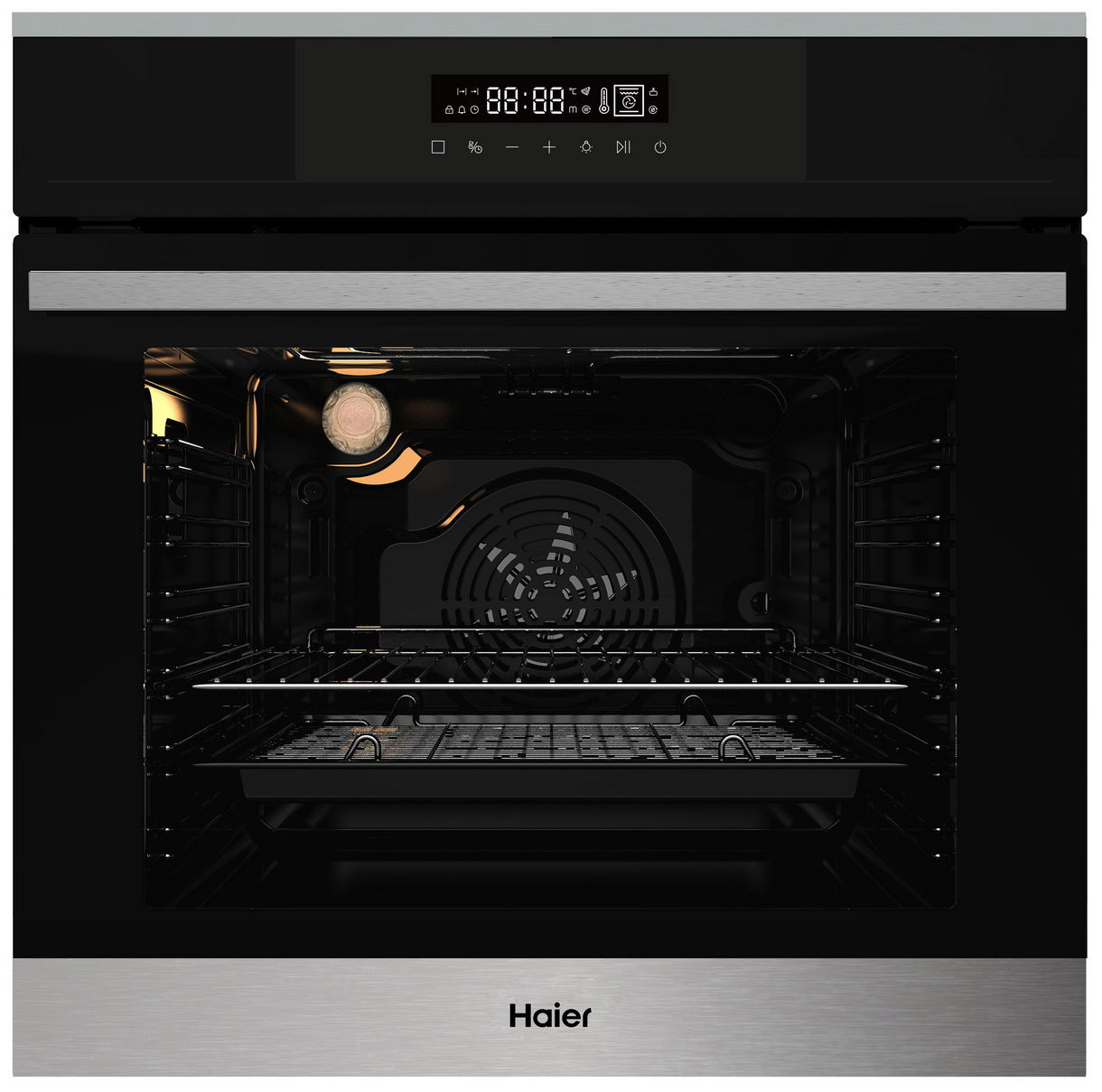 Изображение товара Встраиваемый духовой шкаф Haier HOX-FP3ABX 76 л сенсорное управление
