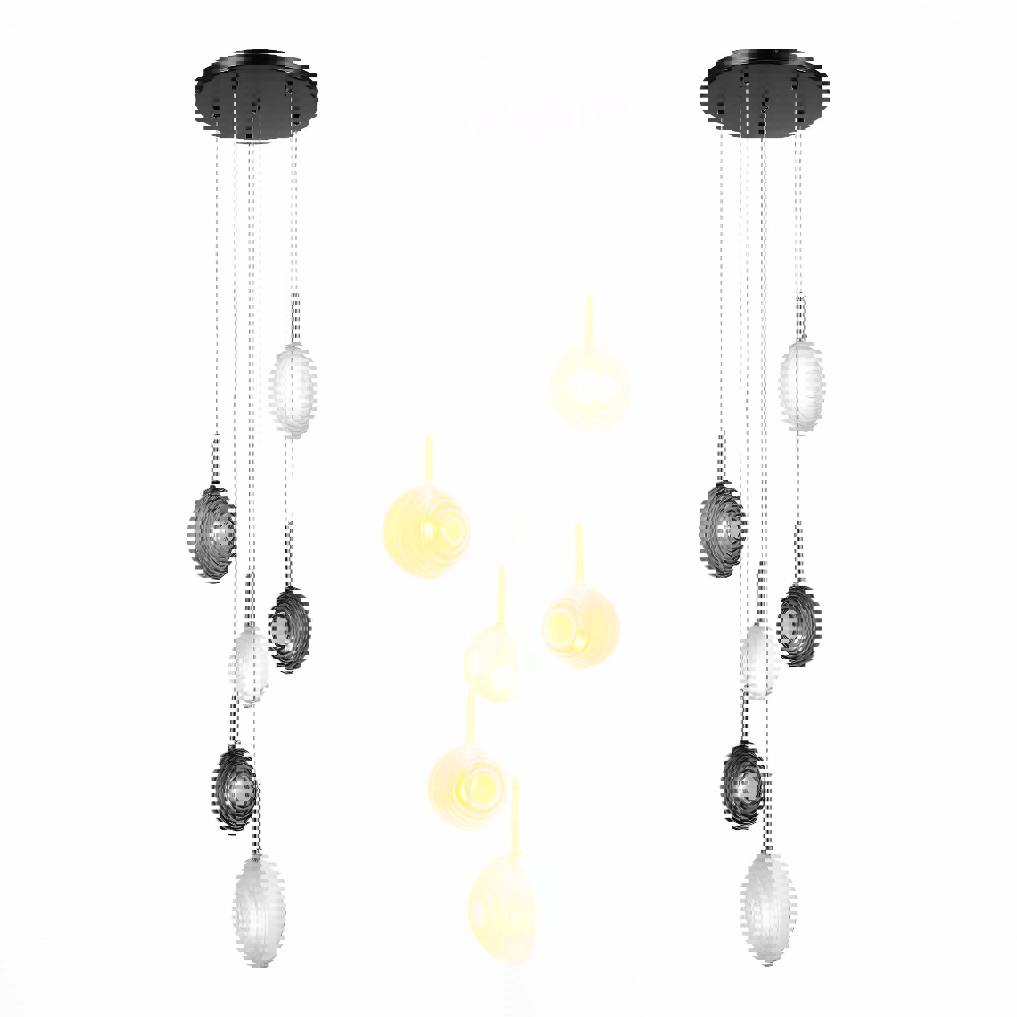 Изображение товара Подвесная светодиодная люстра ST LUCE SL1183.543.06 с дизайнерскими плафонами 85.5 см