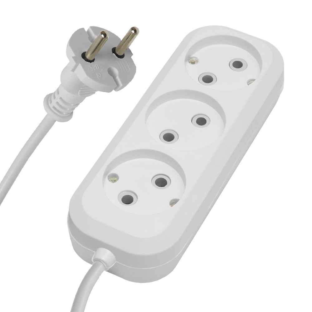 Изображение товара Удлинитель бытовой Stekker 39212 2 розетки без заземления 2x0.75 7 м 2200 Вт цвет белый