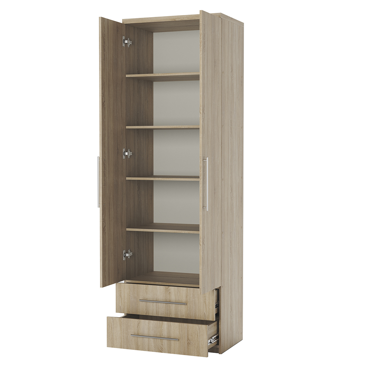 Изображение товара Шкаф распашной Шарм-Дизайн Мелодия МПЯ-21 100x220x45 см Дуб сонома