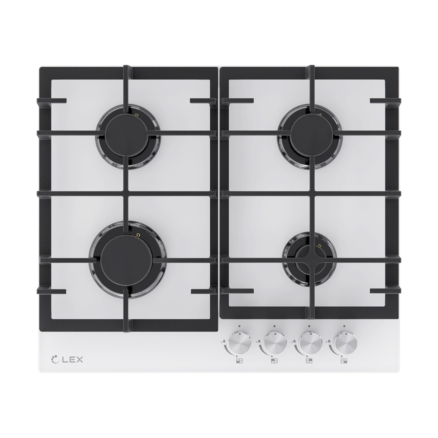 Изображение товара Газовая варочная панель Lex GVG 642A WH 60 см 4 конфорки цвет white