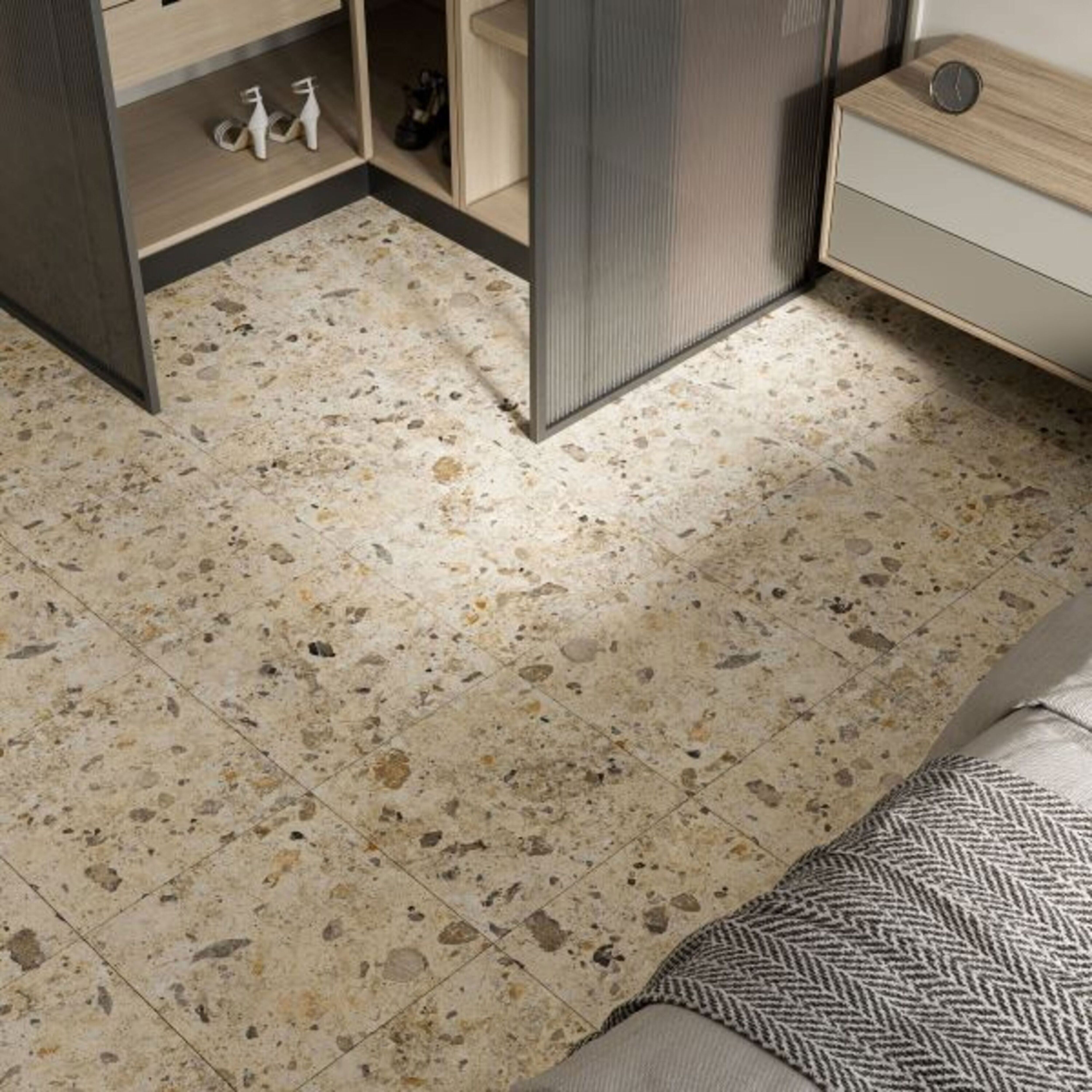 Изображение товара Керамогранит Керамин Сэнс 60x60 см бежевый текстурированный для пола и стен