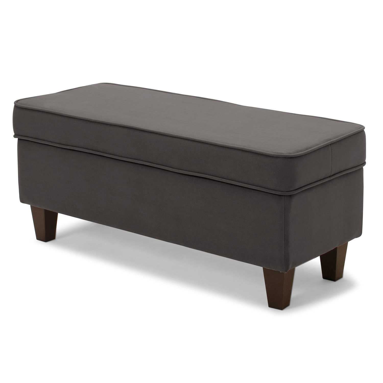 Изображение товара Банкетка Норта Lori Vivaldi 37, велюр, 43x100 см, серый