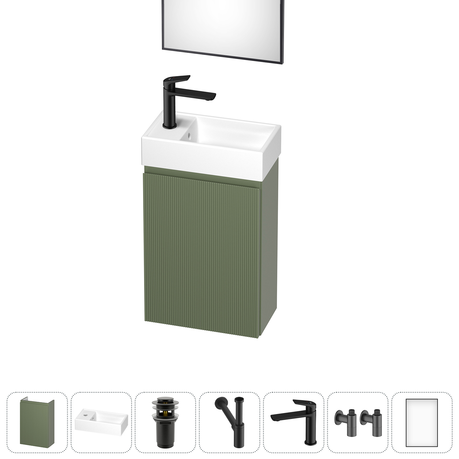 Изображение товара Тумба с раковиной подвесная Wellsee WC Area 20216920R для ванной
