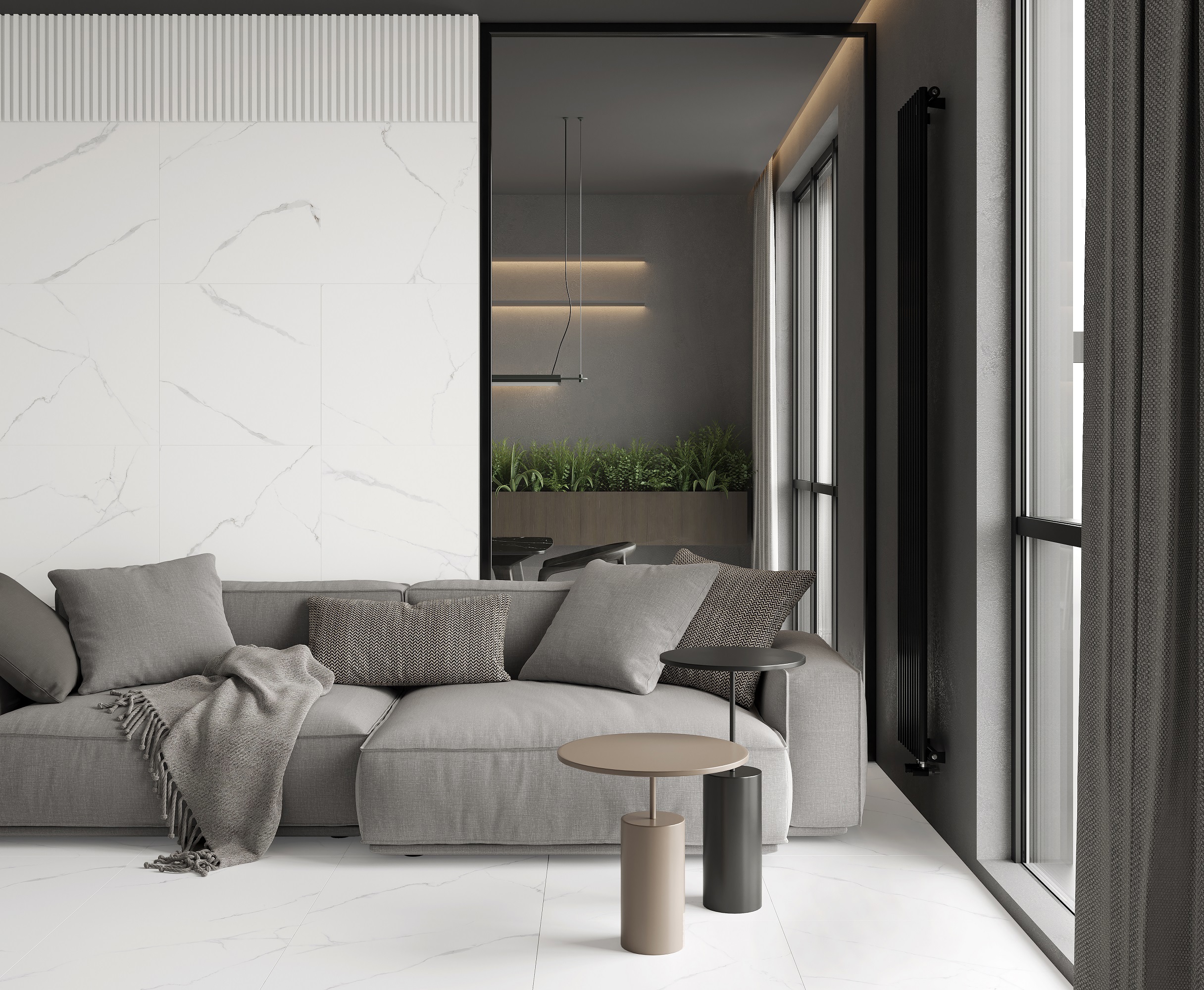 Изображение товара Керамогранит Laparet Atlantic White 60x120 см мраморный эффект белый