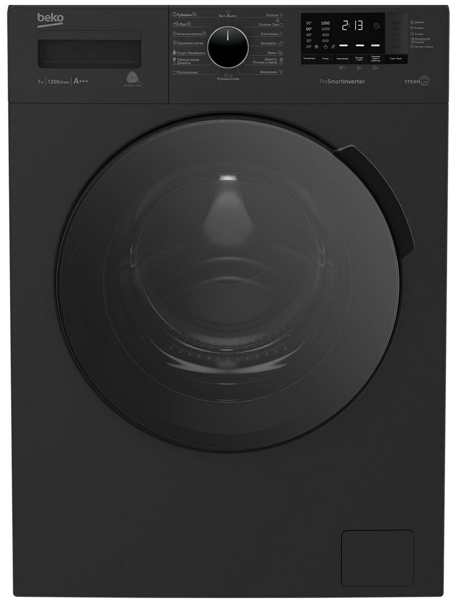 Изображение товара Стиральная машина Beko Wspe 7612 a 60x84x44 см 7 кг цвет черный
