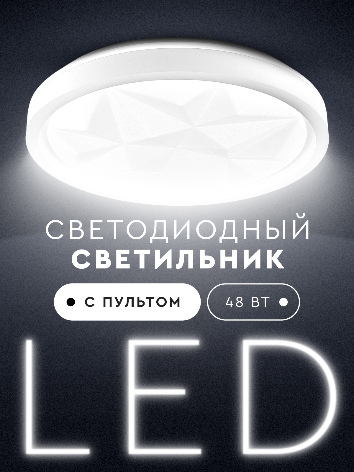 Изображение товара Светильник настенно-потолочный светодиодный Imex PLC-6023-400 с пультом управления