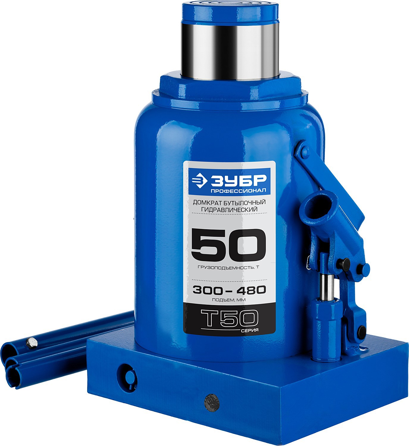 Изображение товара Домкрат гидравлический бутылочный Зубр 50 т 482-298 мм