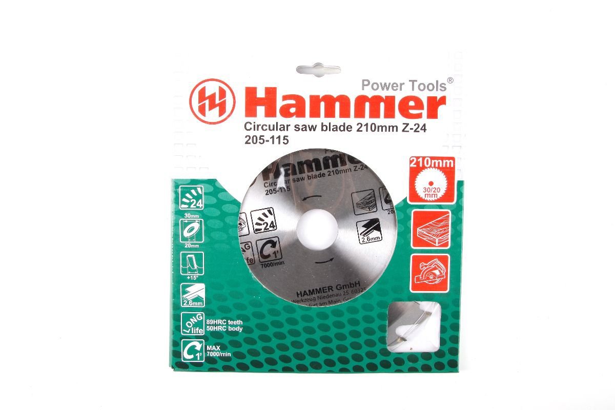 Изображение товара Диск пильный по дереву Hammer Flex CSB WD 205-115 24Т 210x30x2.3 мм