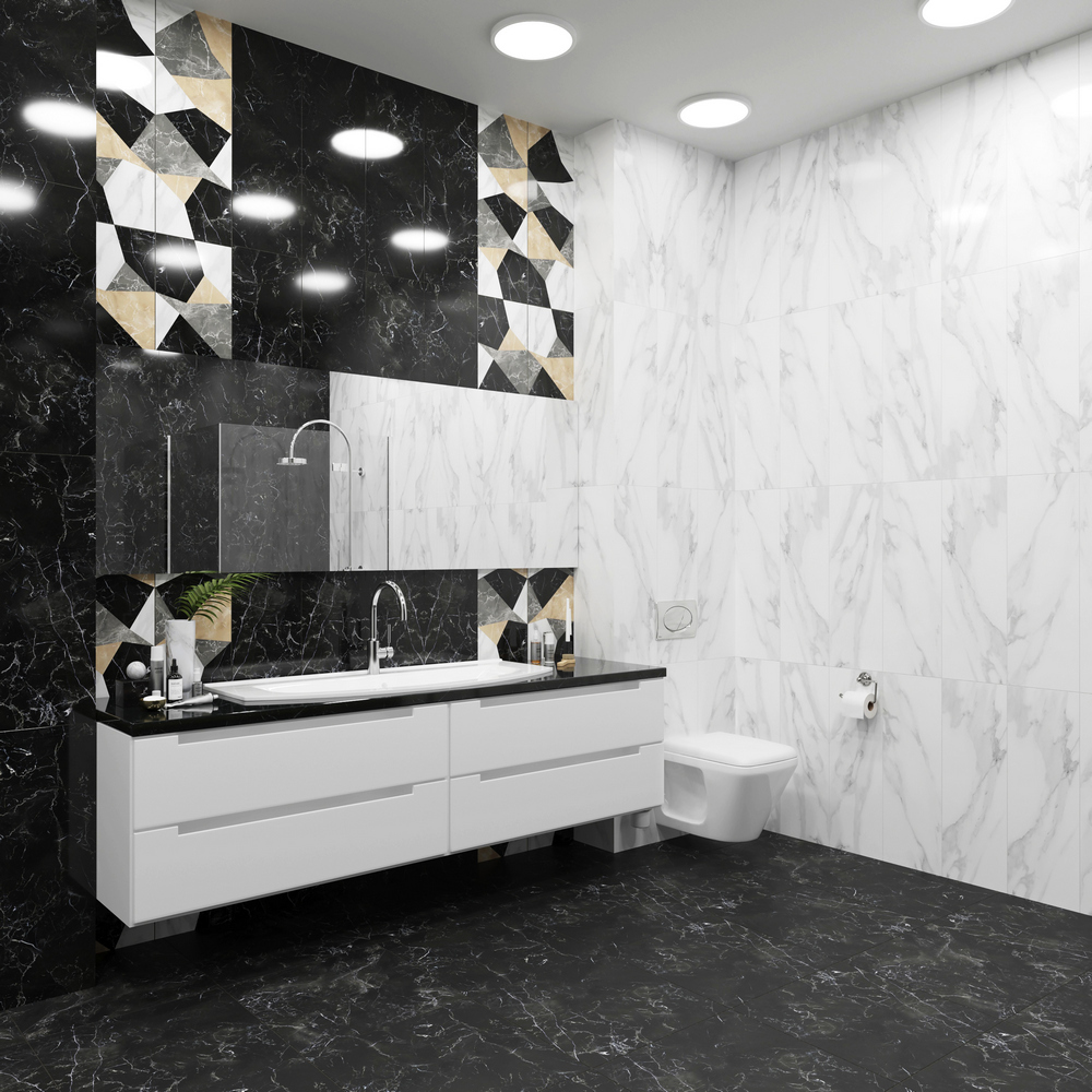 Изображение товара Плитка напольная КЕРАМИН Монако 500x500 белая для ванной