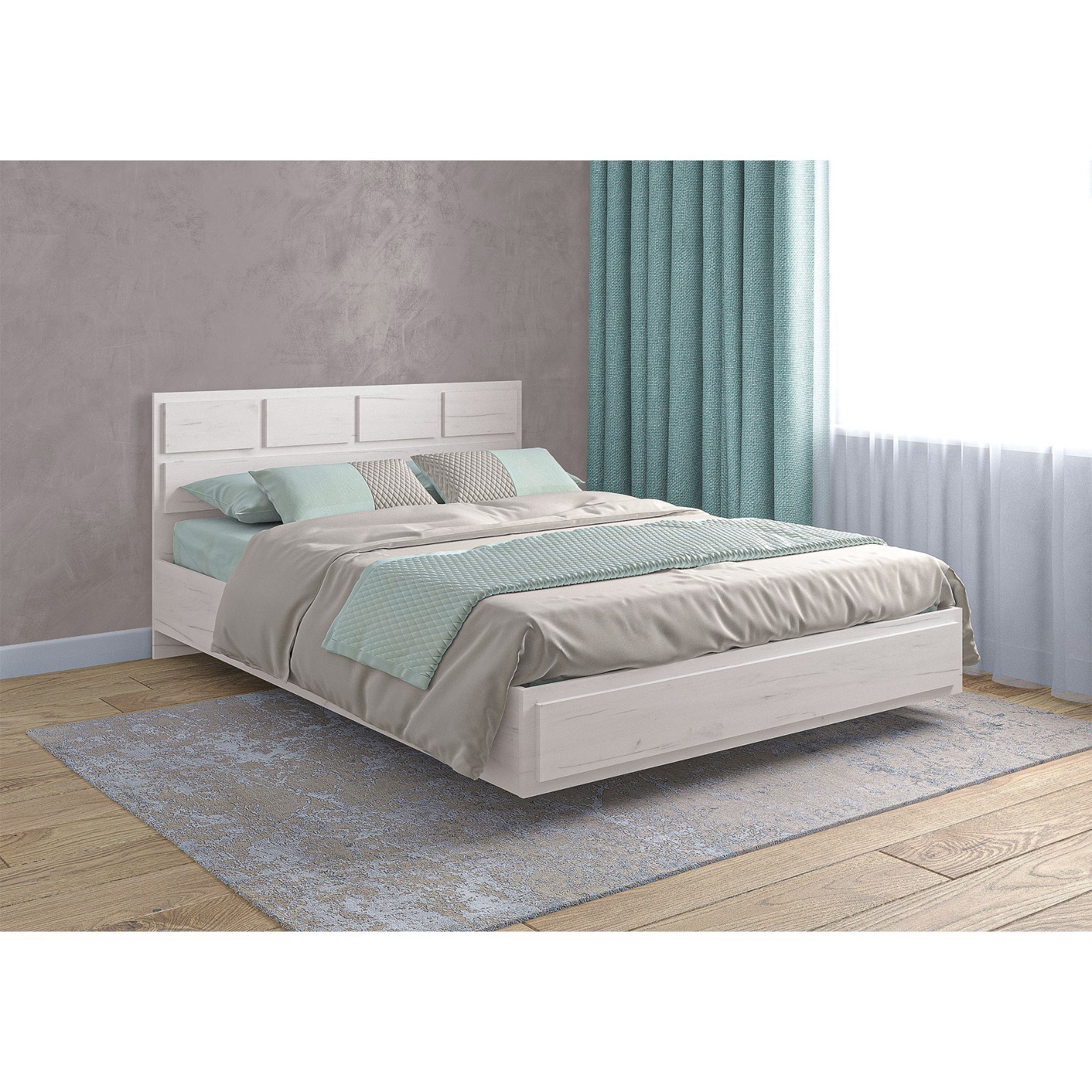 Изображение товара Кровать Сима-Ленд 10333567 с подвесной конструкцией, белая, 164x85x205 см