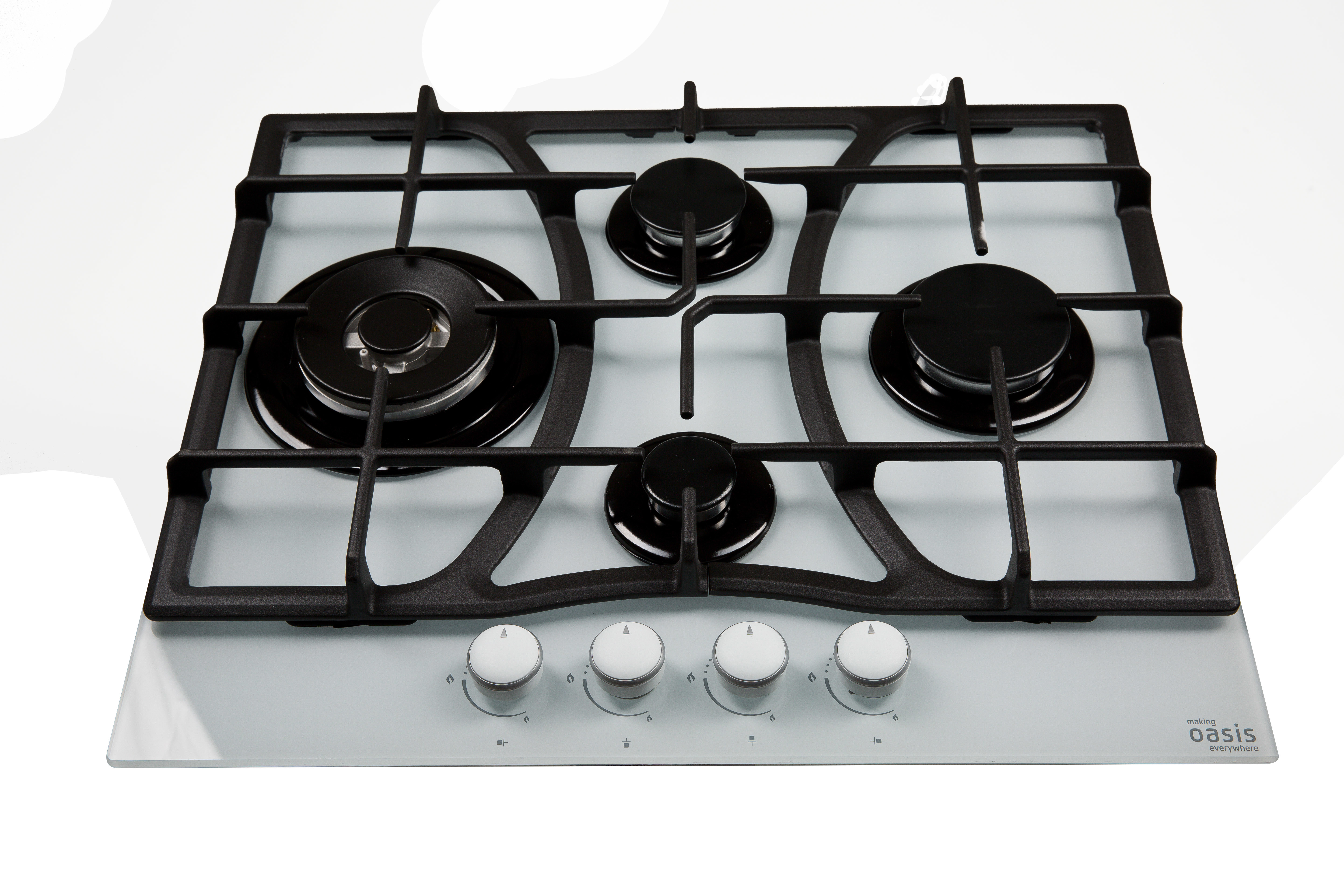 Изображение товара Газовая варочная панель 61 см Making Oasis Everywhere P-GWTT белая 4 конфорки