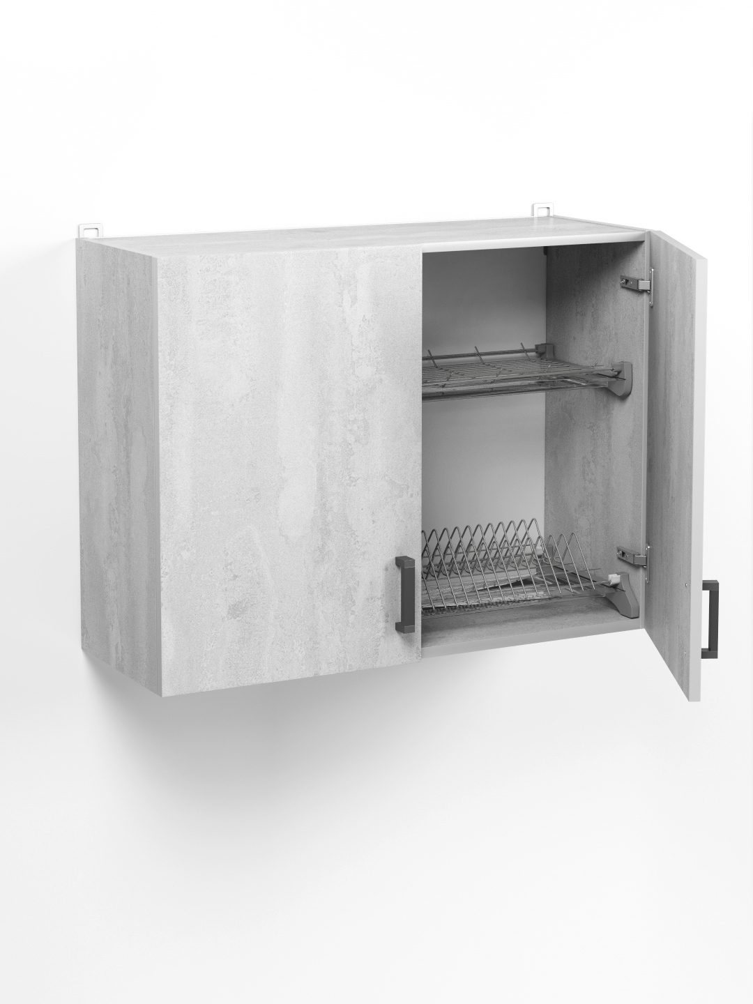 Изображение товара Навесной шкаф для кухни Regent style 80x60 см серый ЛДСП