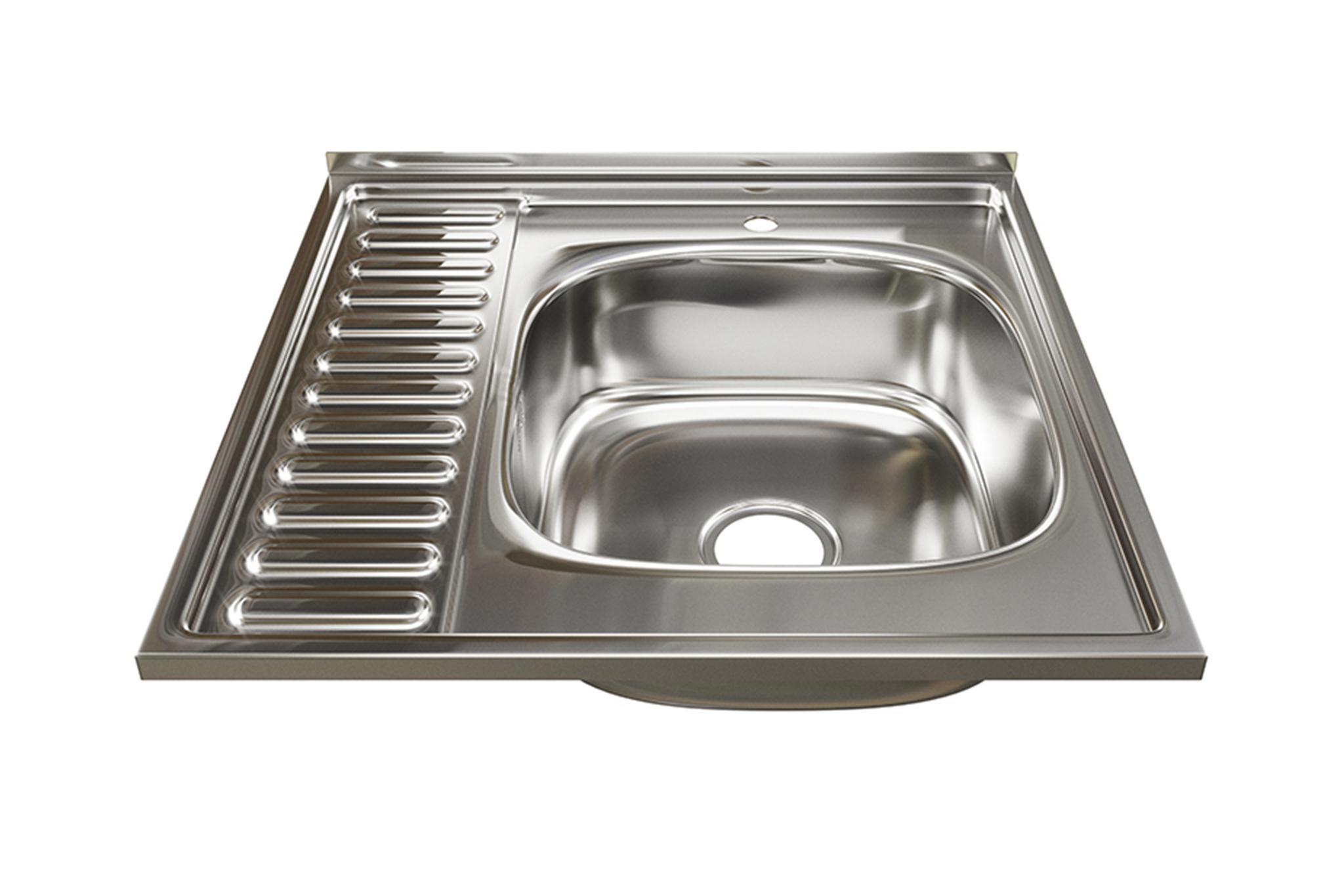 Изображение товара Накладная мойка Mixline 528015 60x60 см глубина чаши 16 см нержавеющая сталь цвет хром