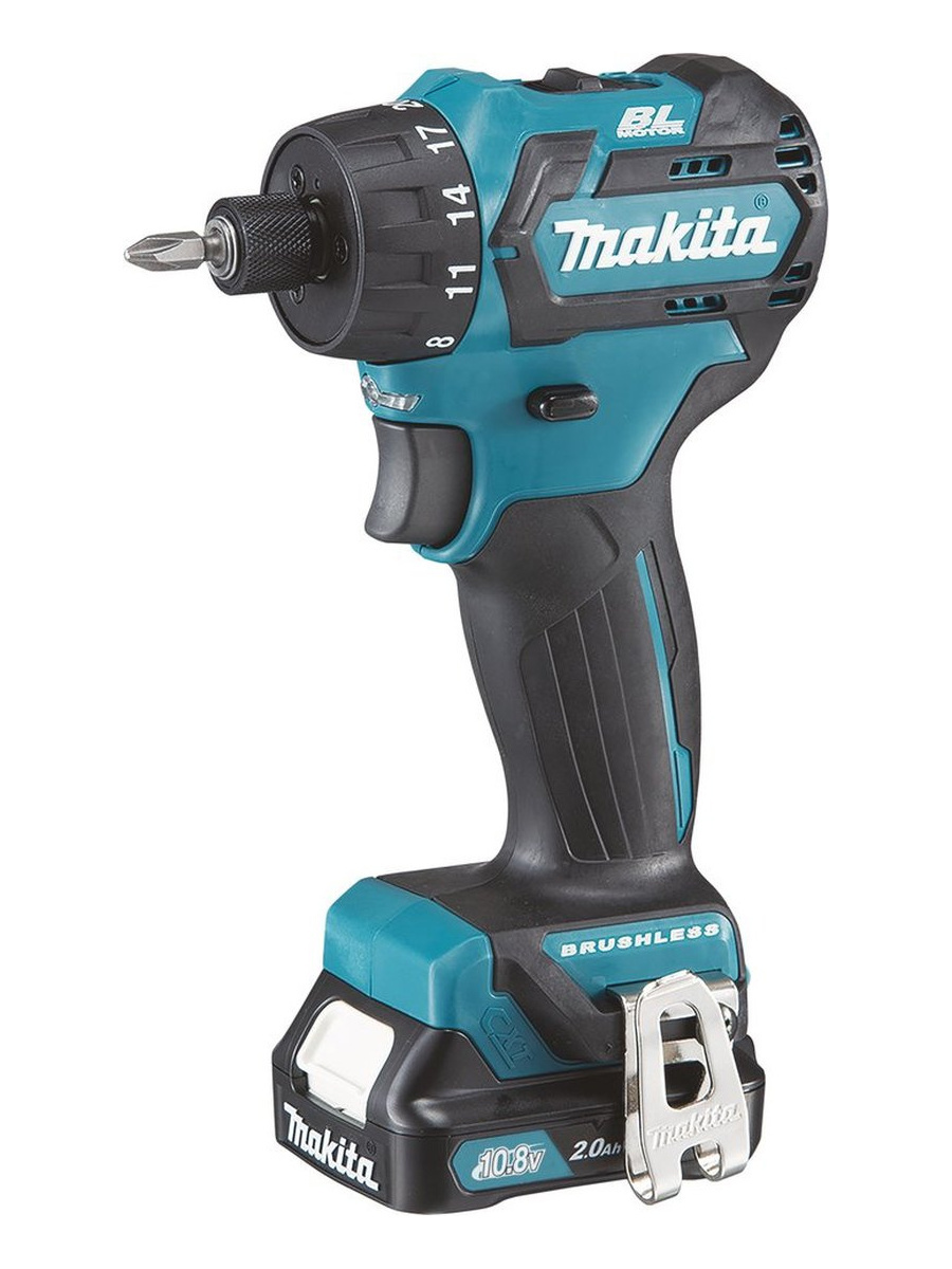 Изображение товара Дрель-шуруповерт аккумуляторная бесщеточная Makita DF032DWME, 12 В Li-Ion 2x4 Ач