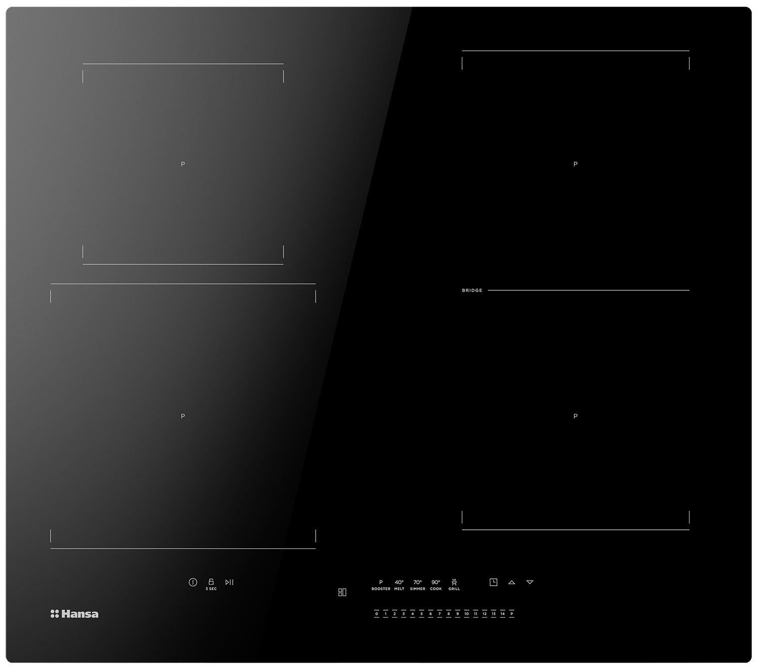 Изображение товара Электрическая варочная панель Hansa BHI67606 59.2 см 4 конфорки цвет черный