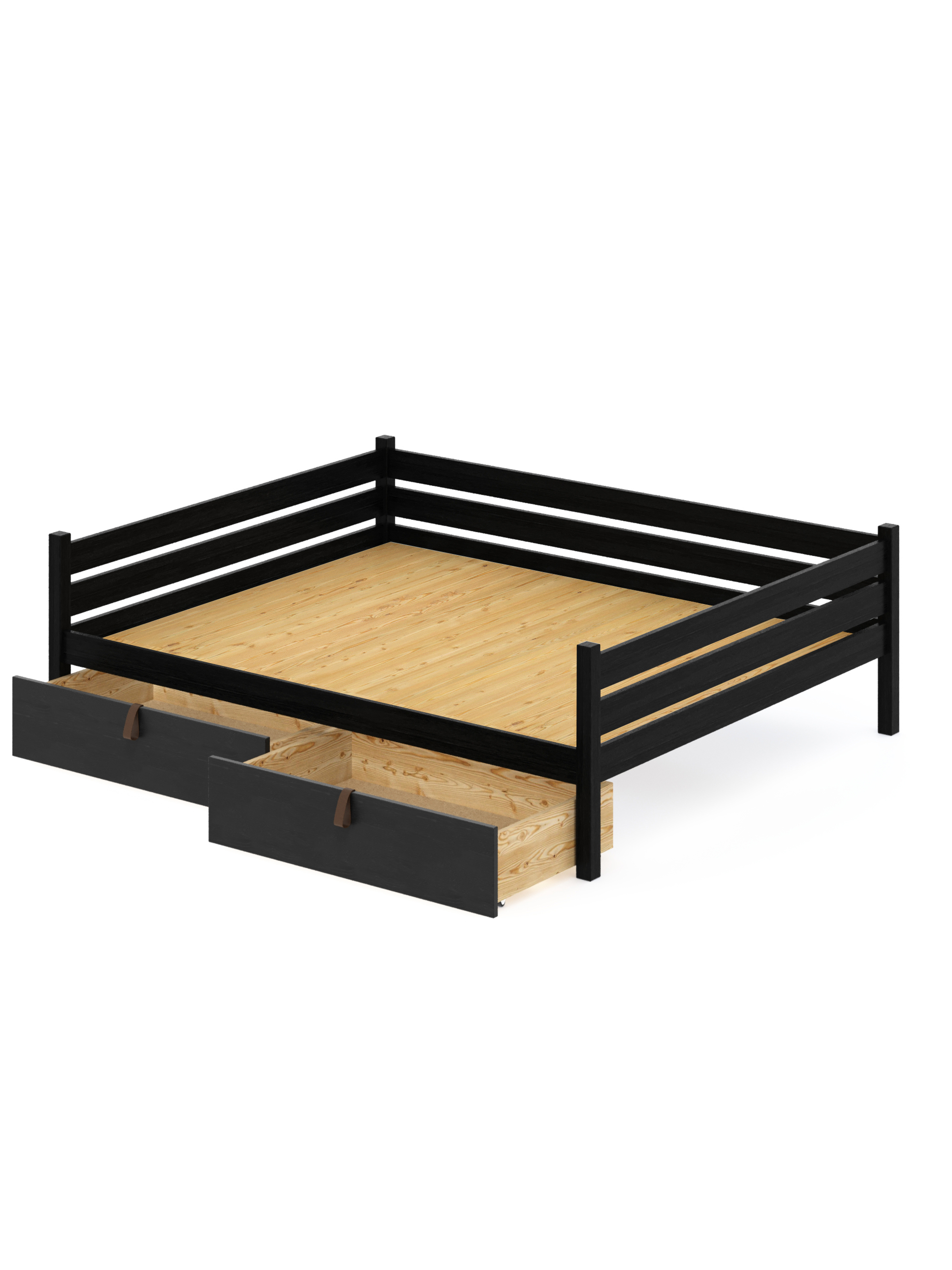 Изображение товара Кровать Solarius Tahta160-180onix-full-2yash 170 x 63 x 190 см сосна цвет черный