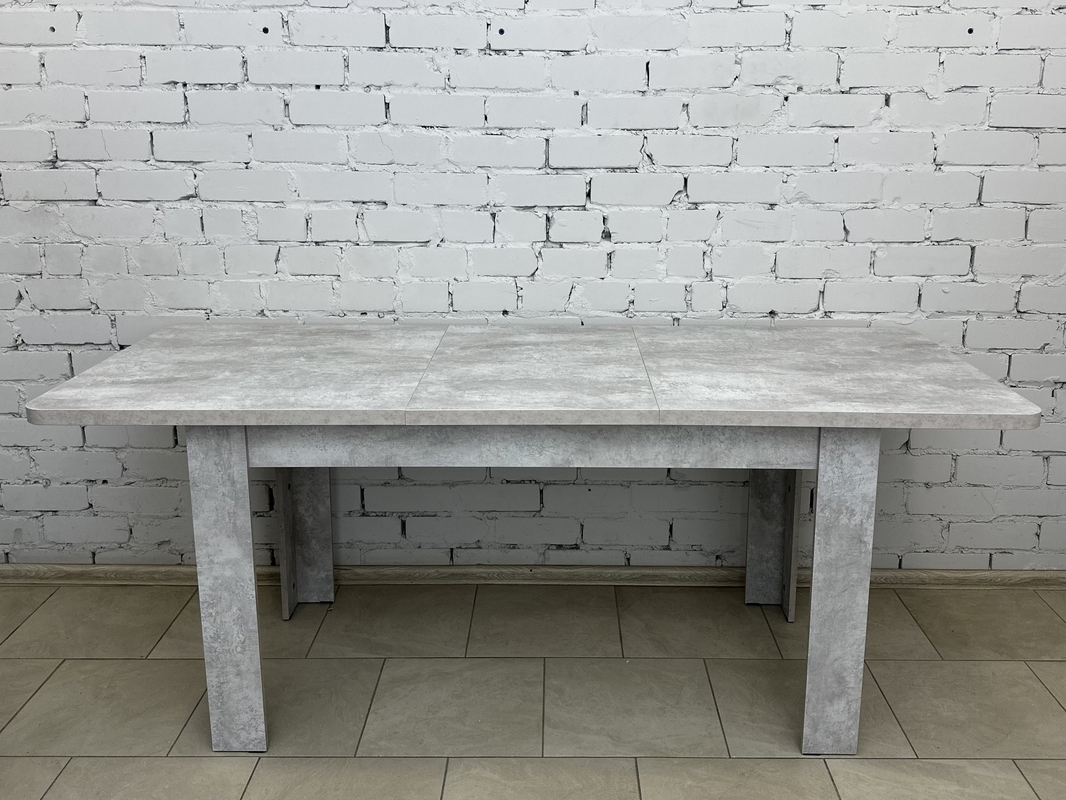 Изображение товара Кухонный раскладной стол Мебельнов 150x80 серый ламинированный