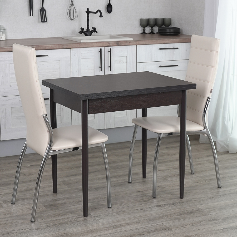 Изображение товара Кухонный раскладной стол Frenesie Пируэт 60-120 см ЛДСП венге