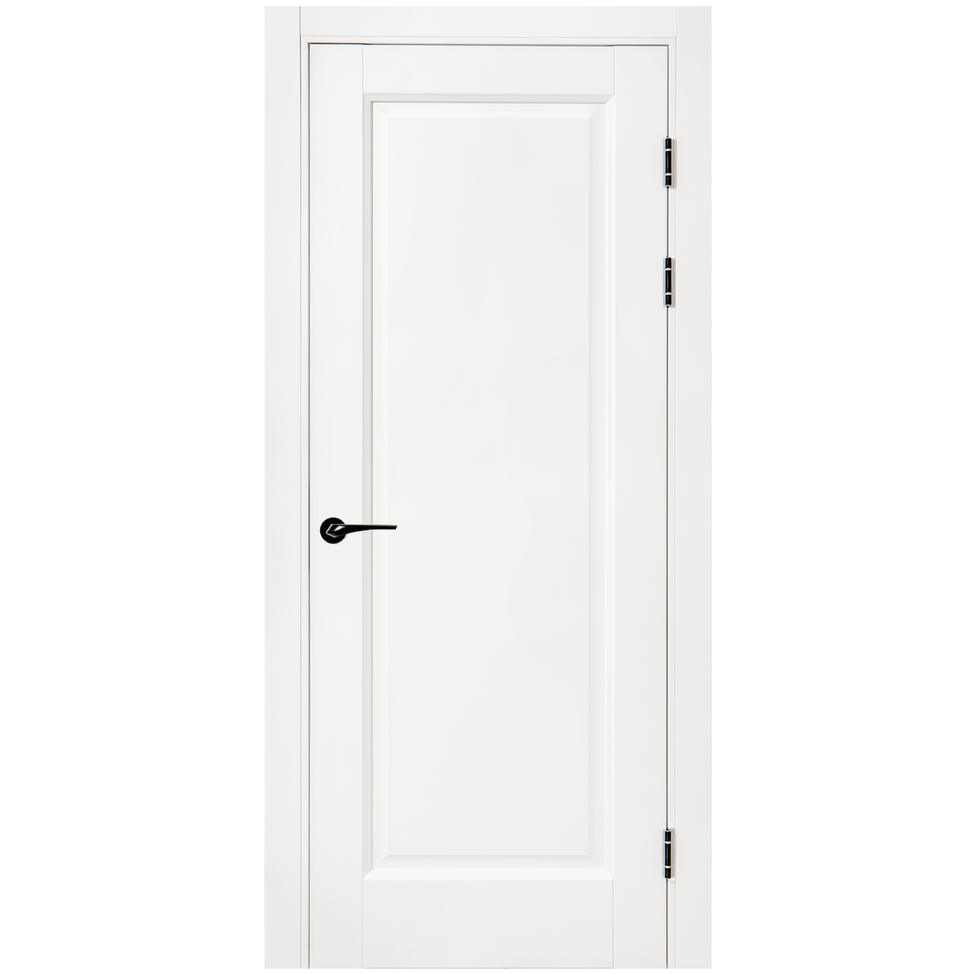 Изображение товара Дверь межкомнатная глухая Эгли 1 80x220 см ПЭТ белая с замком и петлями