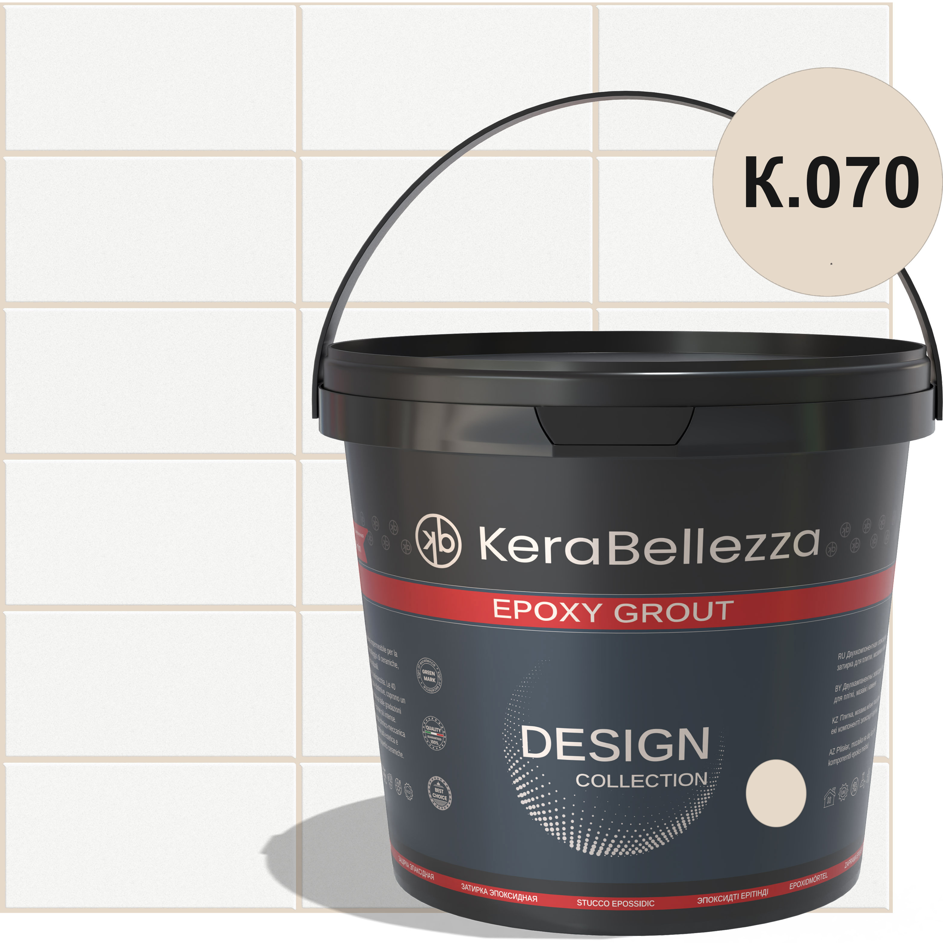 Изображение товара Цветная эпоксидная затирка KeraBellezza Design 070 Морская пена 2 кг