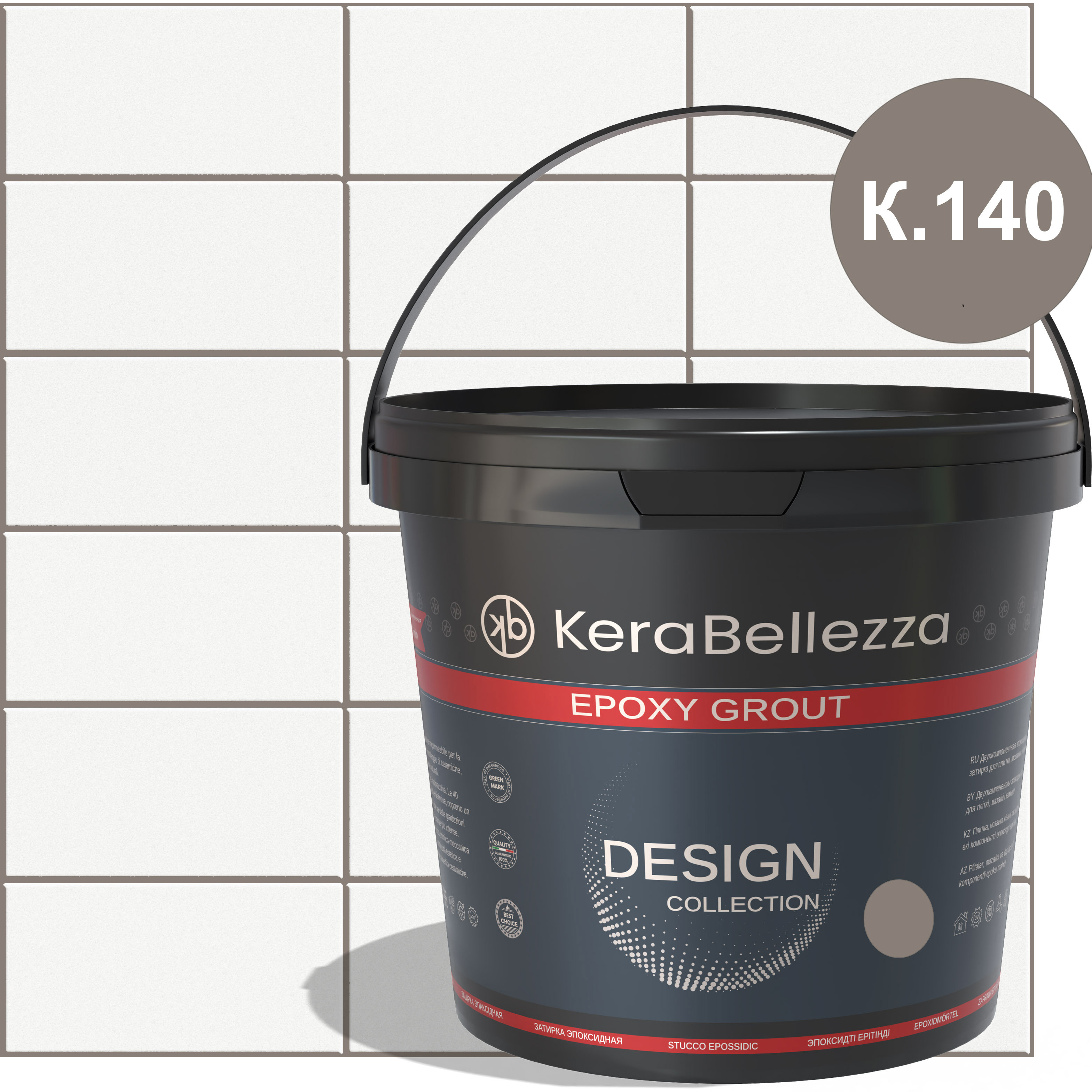 Изображение товара Цветная эпоксидная затирка KeraBellezza Design 2 кг коричневый 140