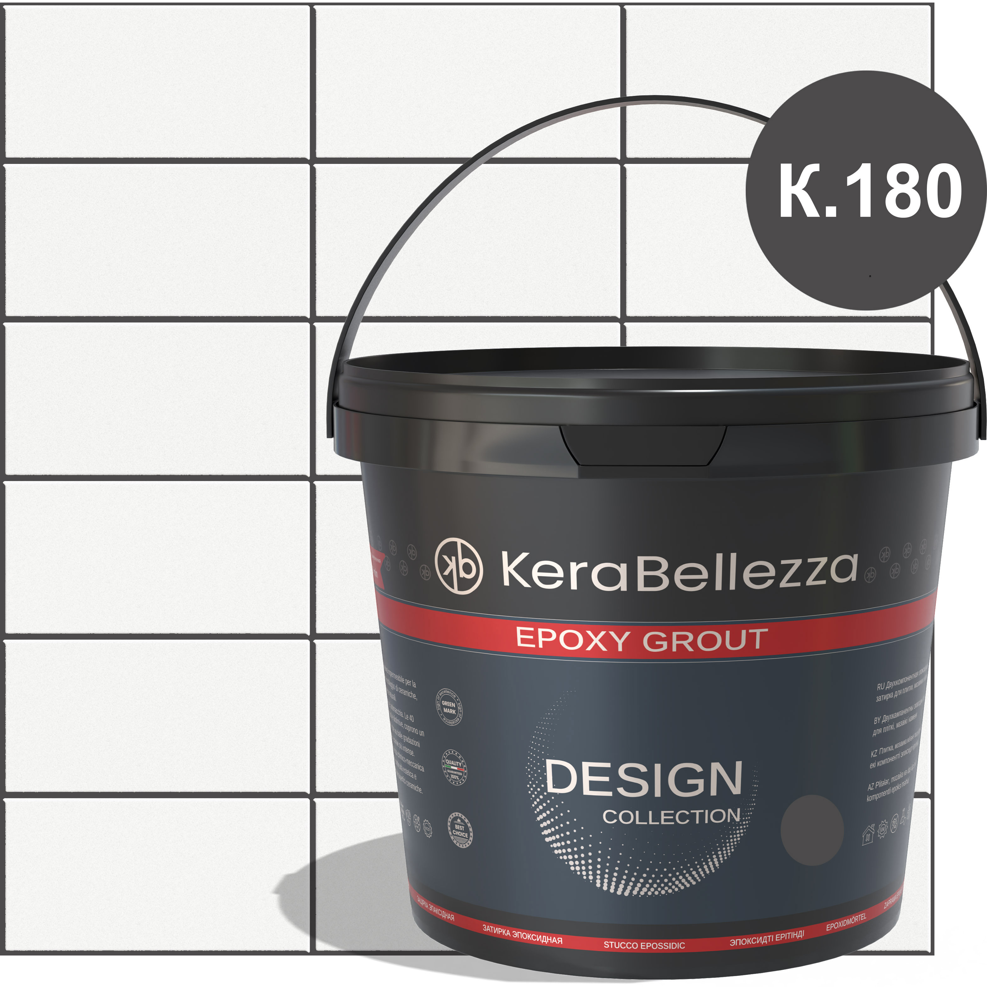 Изображение товара Цветная эпоксидная затирка KeraBellezza Design Цвет 180 Перламутрово-ежевичный 1 кг