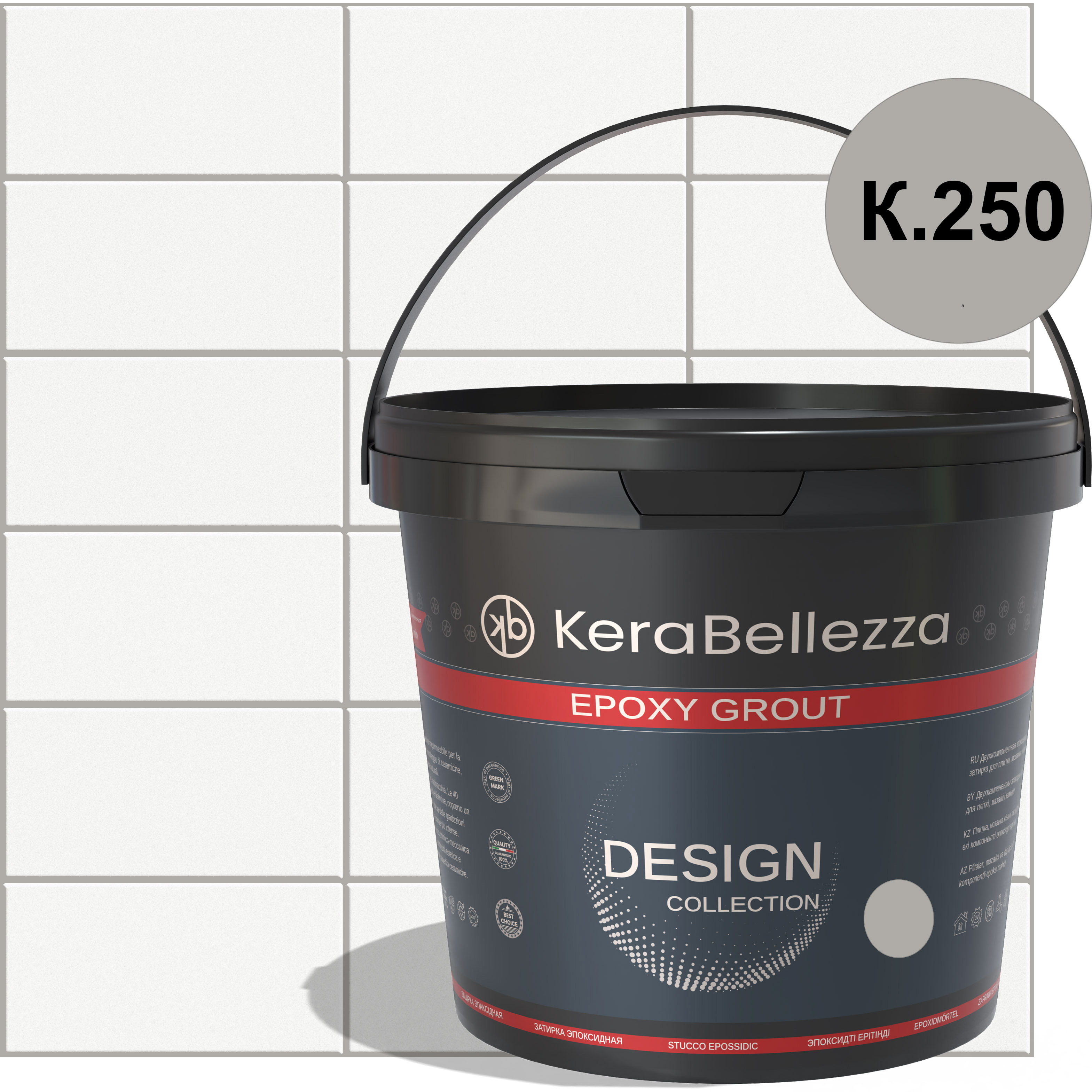 Изображение товара Цветная эпоксидная затирка KeraBellezza Design 250 Пыльный голубой 0.33 кг