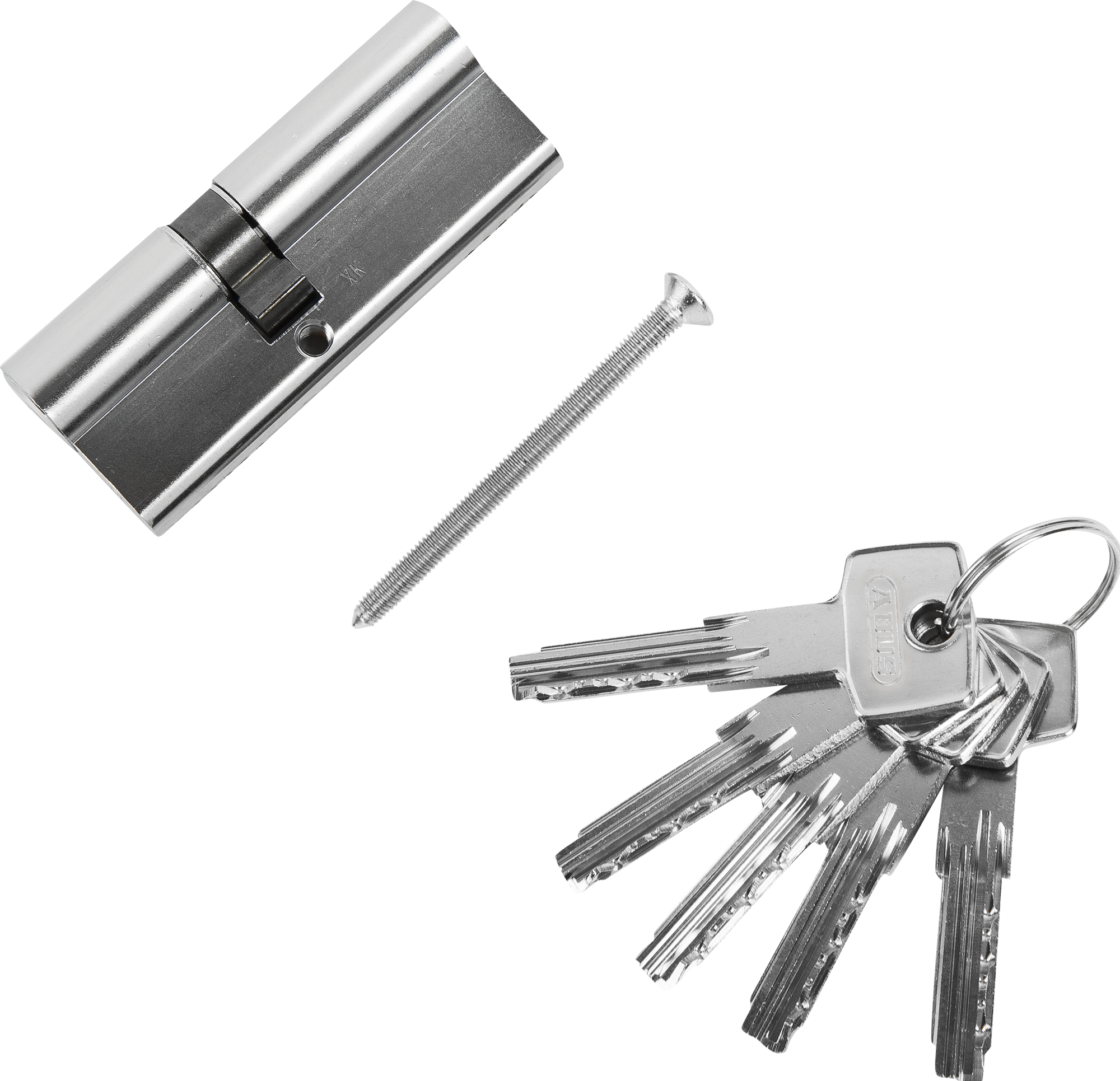 Цилиндр Abus D6N 35/45, 35x45 мм, ключ/ключ, цвет никель - 2