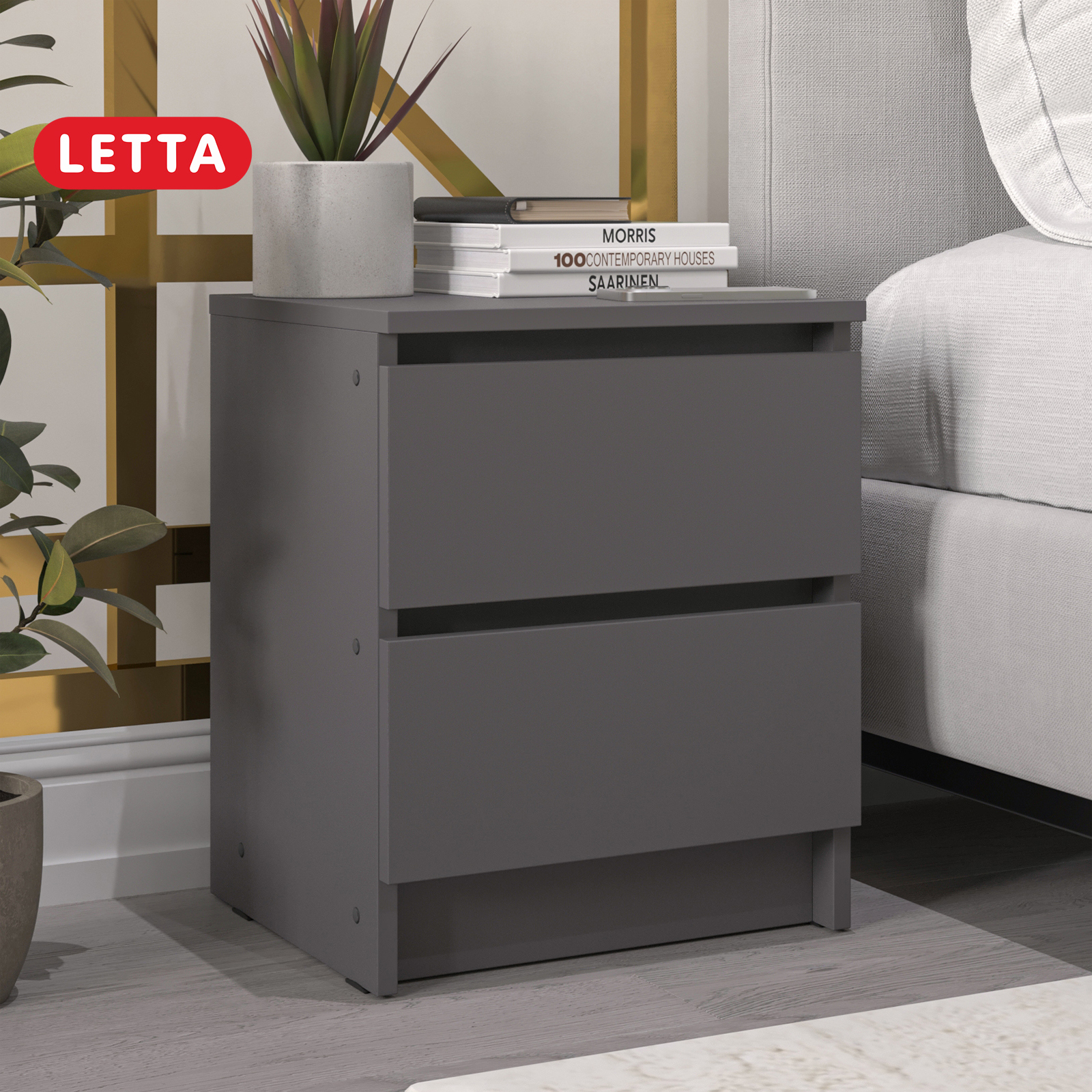 Изображение товара Тумба с ящиками Letta 40х48х35 см графит Россия