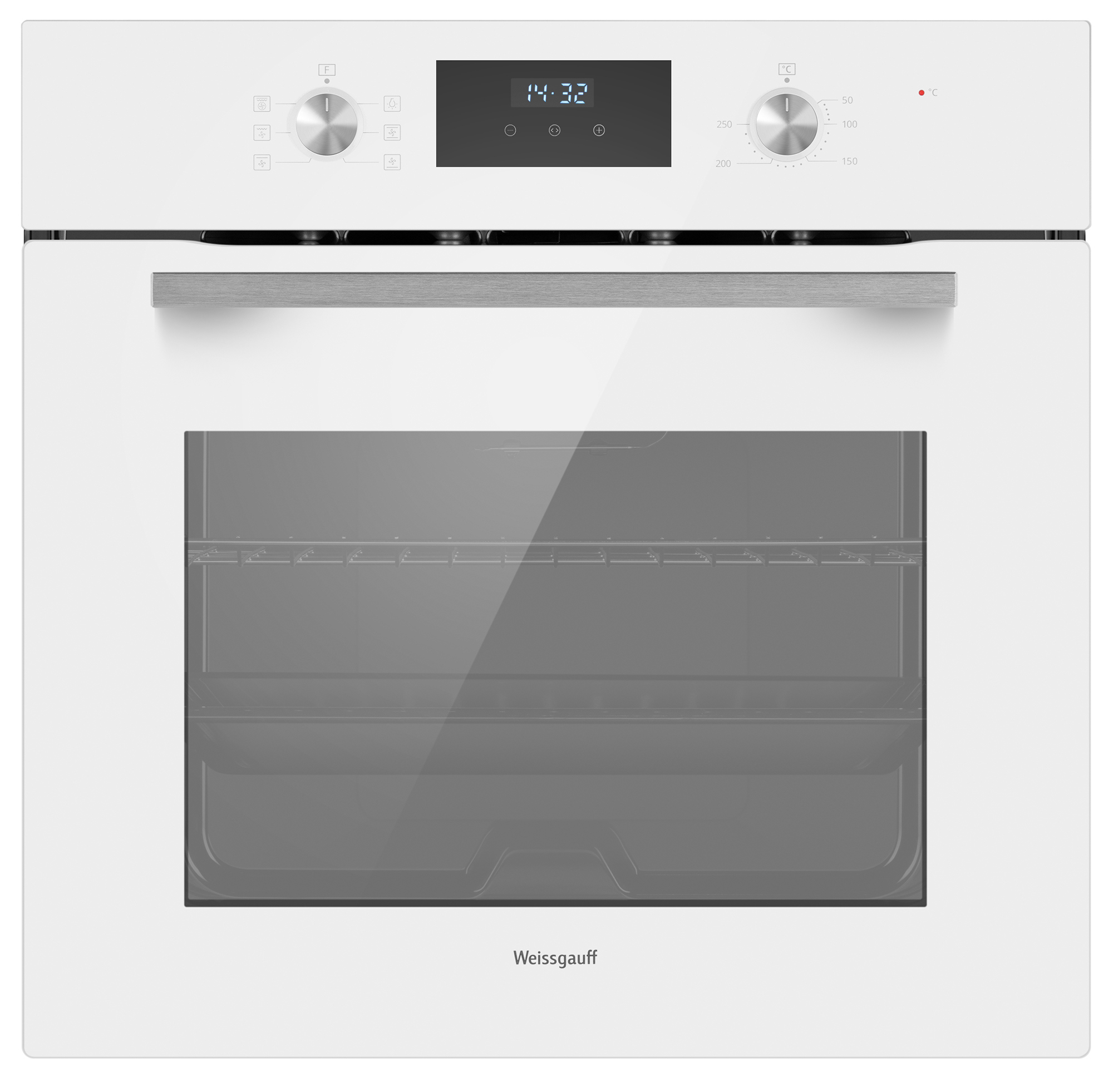 Изображение товара Встраиваемый электрический духовой шкаф Weissgauff 362 PDW 67л белый с дисплеем