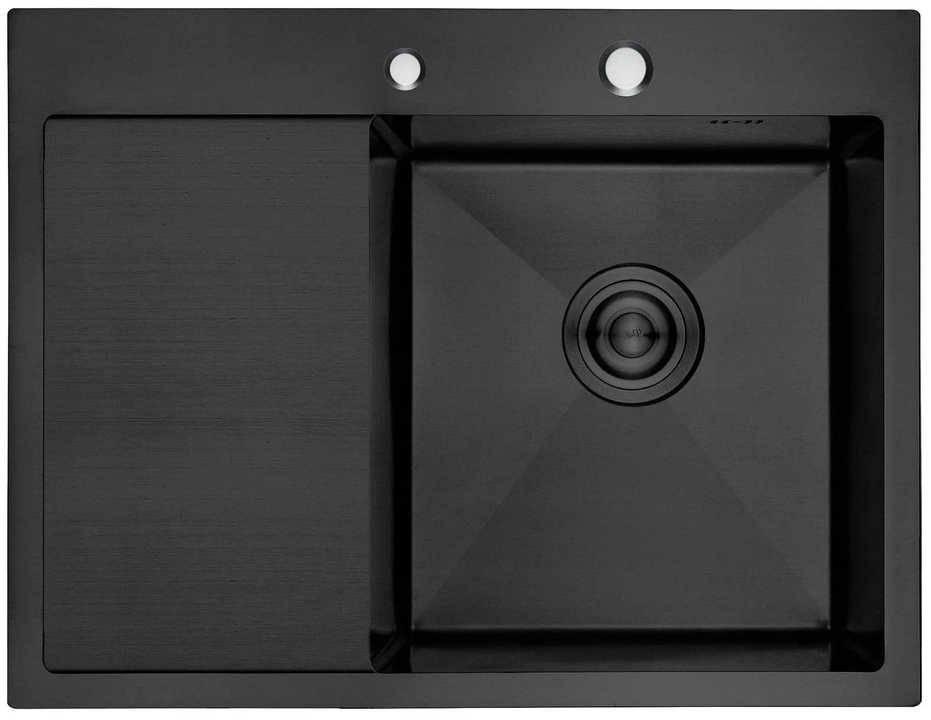 Изображение товара Врезная мойка Gerhans K35848B-R 38.5x34x22 см нержавеющая сталь 304 цвет черный