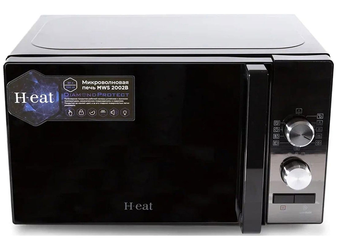Изображение товара Отдельностоящая микроволновая печь Horizont H-eat MWS-2002B, черная 20 л 44x26x36 см цвет черный