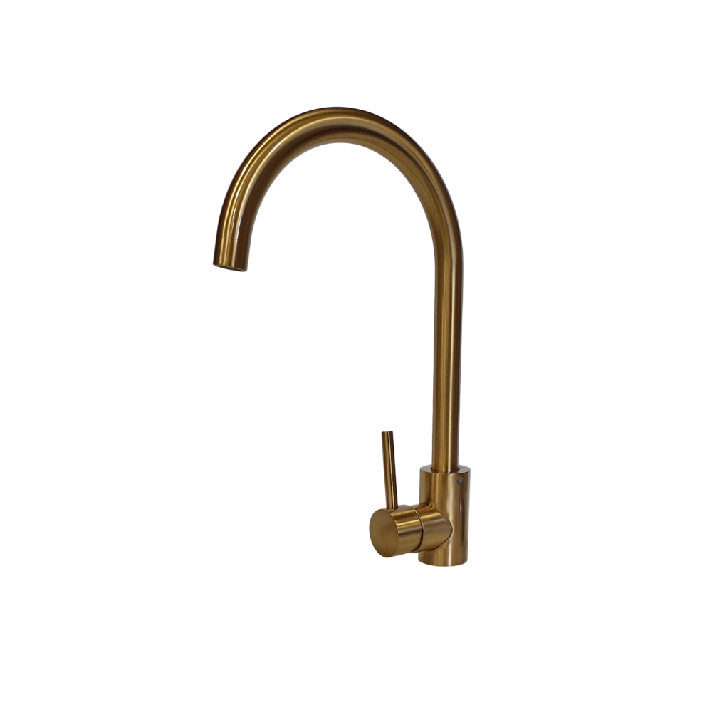 Изображение товара Мойка врезная Big House BH5050G-KDS 50х50 см толщина 3.0х0.8 мм, глубина 215 мм цвет Золото (сифон, коландер, дозатор, смеситель)