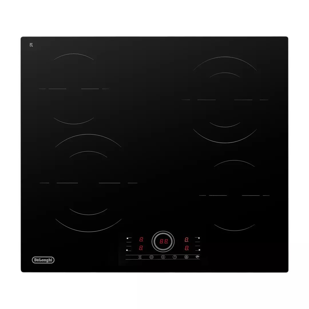 Изображение товара Индукционная варочная панель DeLonghi VITTORIO 2E1F CR 60 см 4 конфорки черная