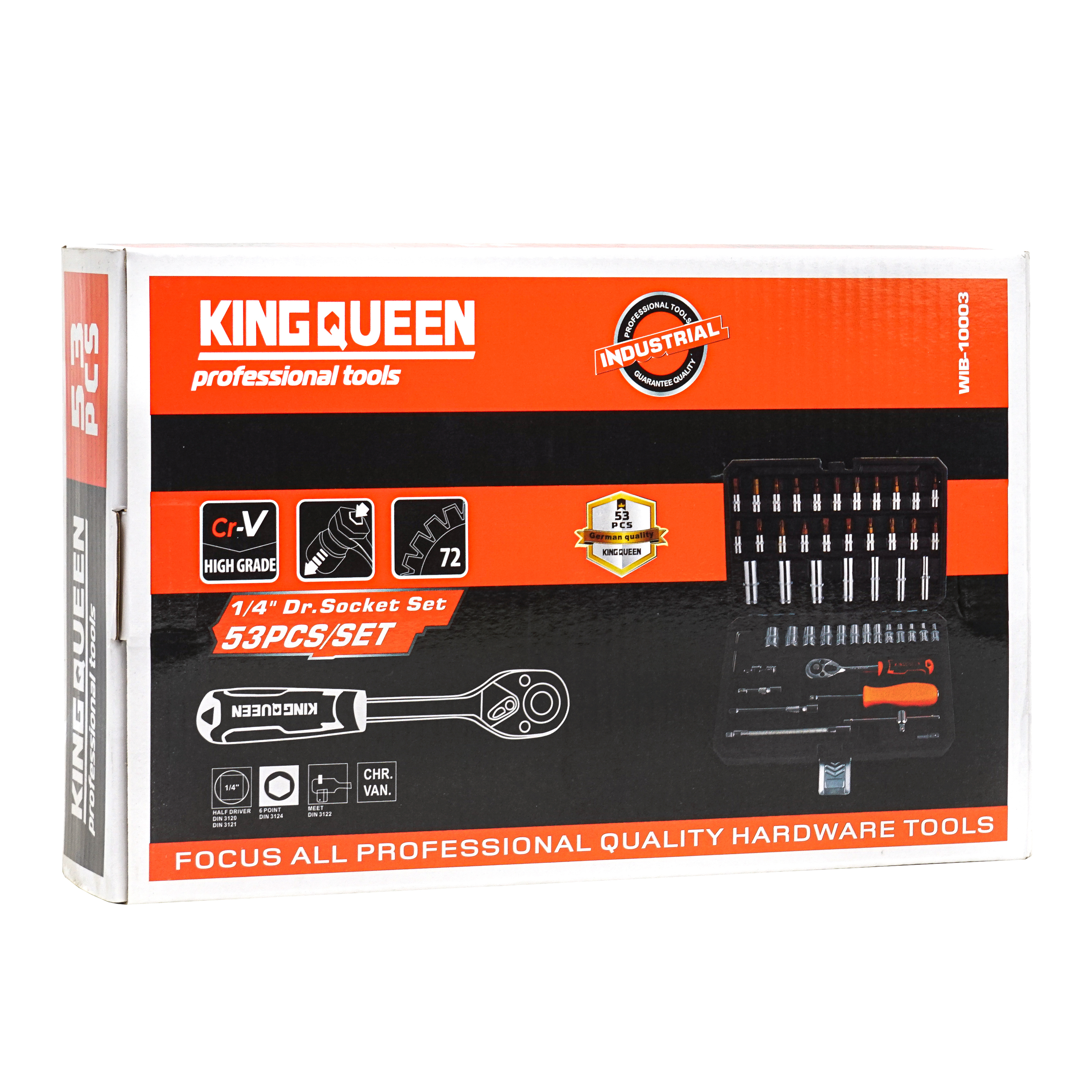 Изображение товара Набор инструментов KINGQUEEN WIB-10003, 53 предмета для авто