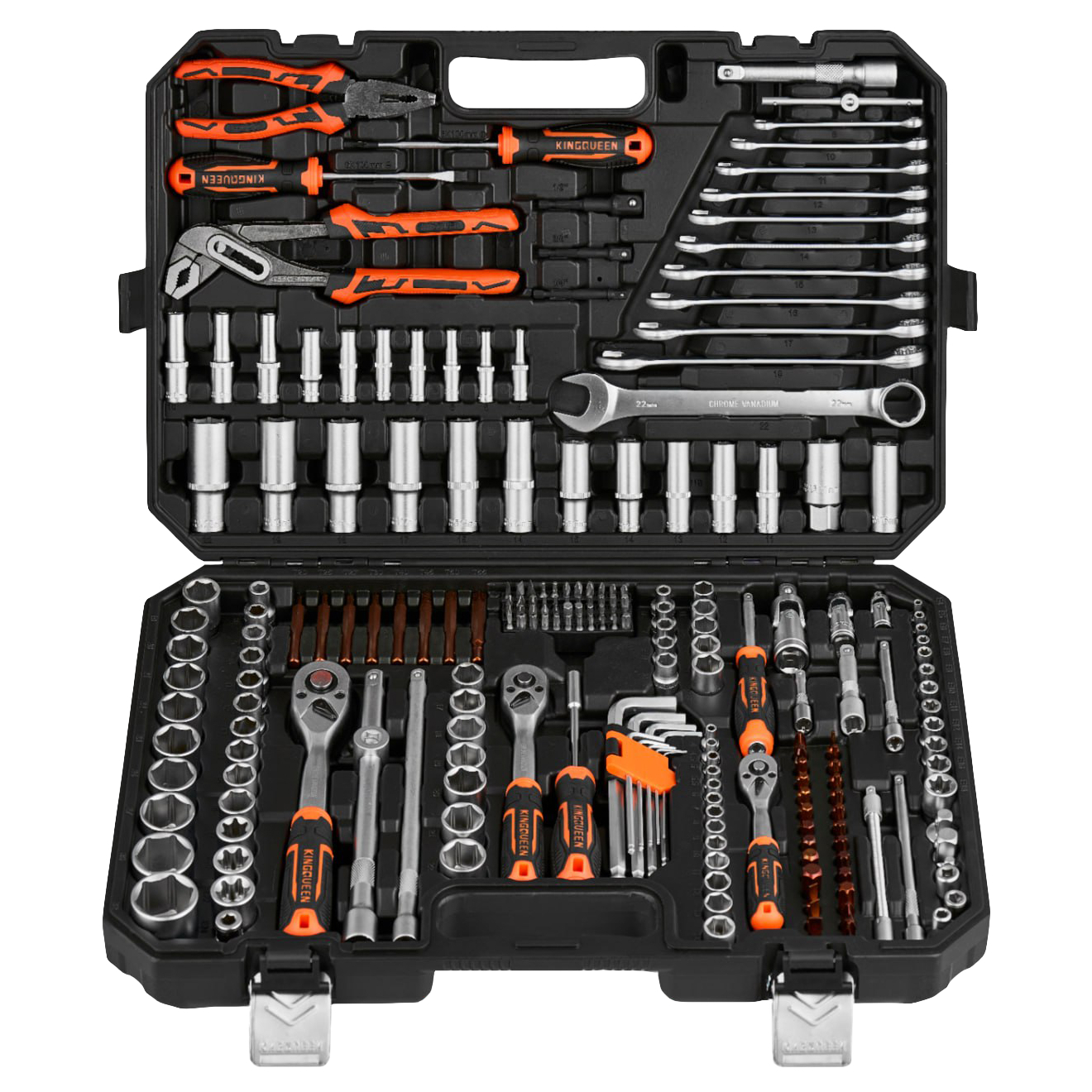 Изображение товара Набор инструментов KINGQUEEN WIB-271 218 предметов с кейсом профессиональный