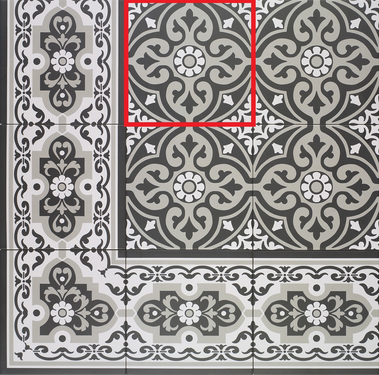 Изображение товара Керамогранит Mainzu Normandy CENTRO NORMANDY BLACK 20x20 см разноцветный для интерьера и экстерьера