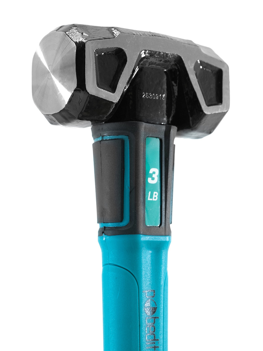 Изображение товара Кувалда Pobedit 2530915 обрезиненная стальная рукоятка 1360 г для точных ударов