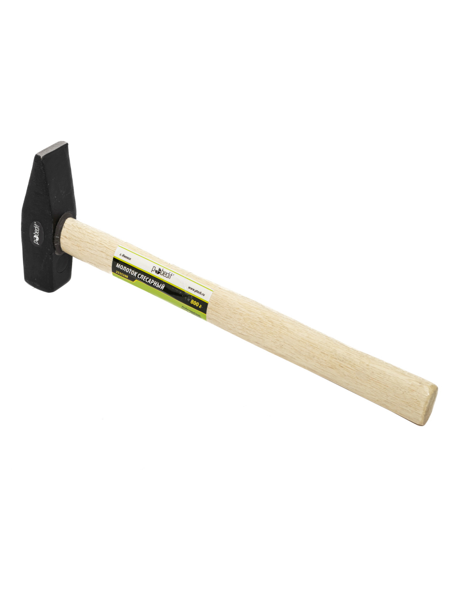 Изображение товара Молоток слесарный Pobedit 2535208 с деревянной рукояткой 800 г