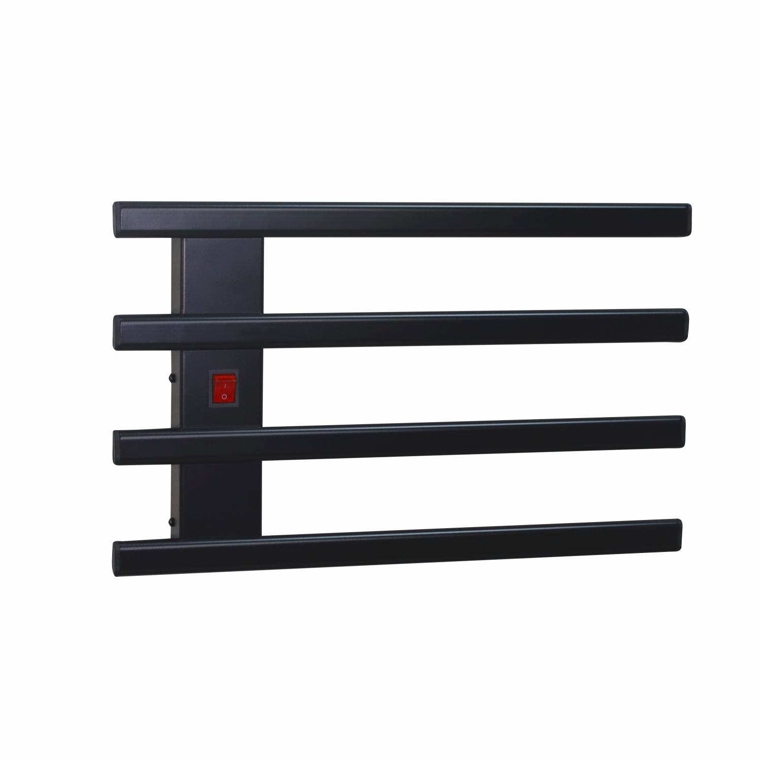 Изображение товара Полотенцесушитель электрический Рэмо ЭПС 500x300НС Е4М_L 500x305 мм 120 Вт с терморегулятором E-образный цвет черный матовый