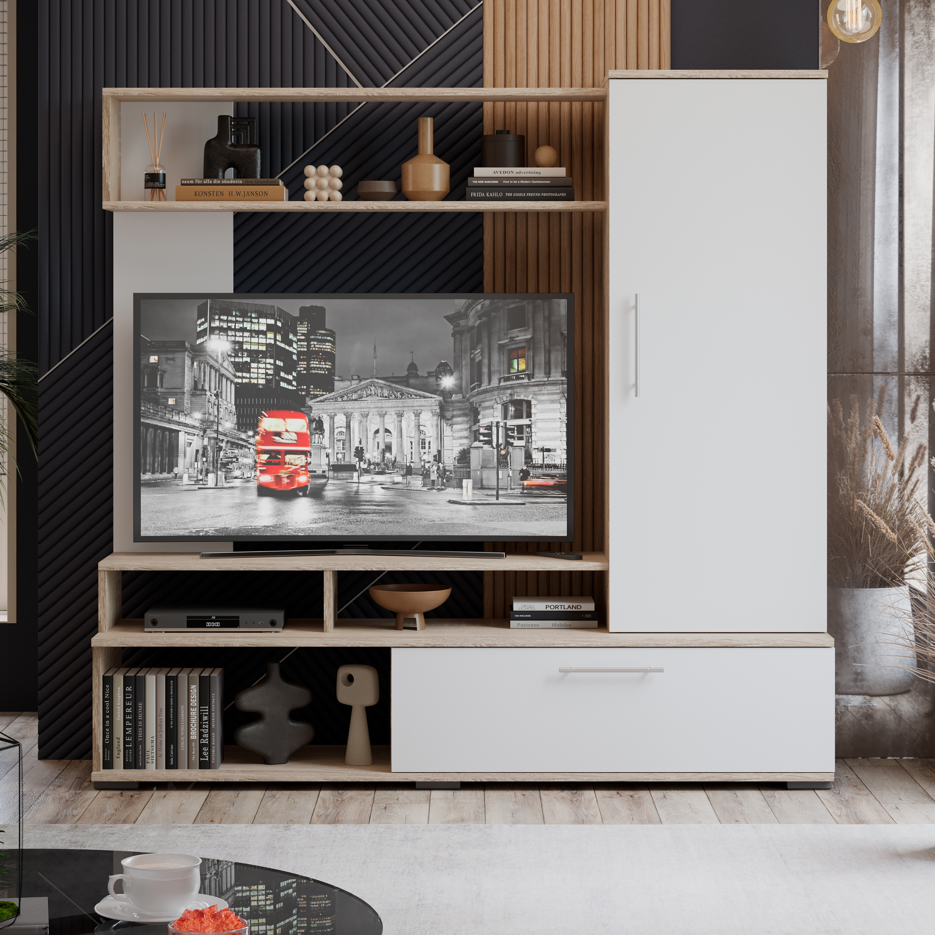 Изображение товара Тумба под телевизор Сиена ТриЯ 150x147x37 см ЛДСП Россия