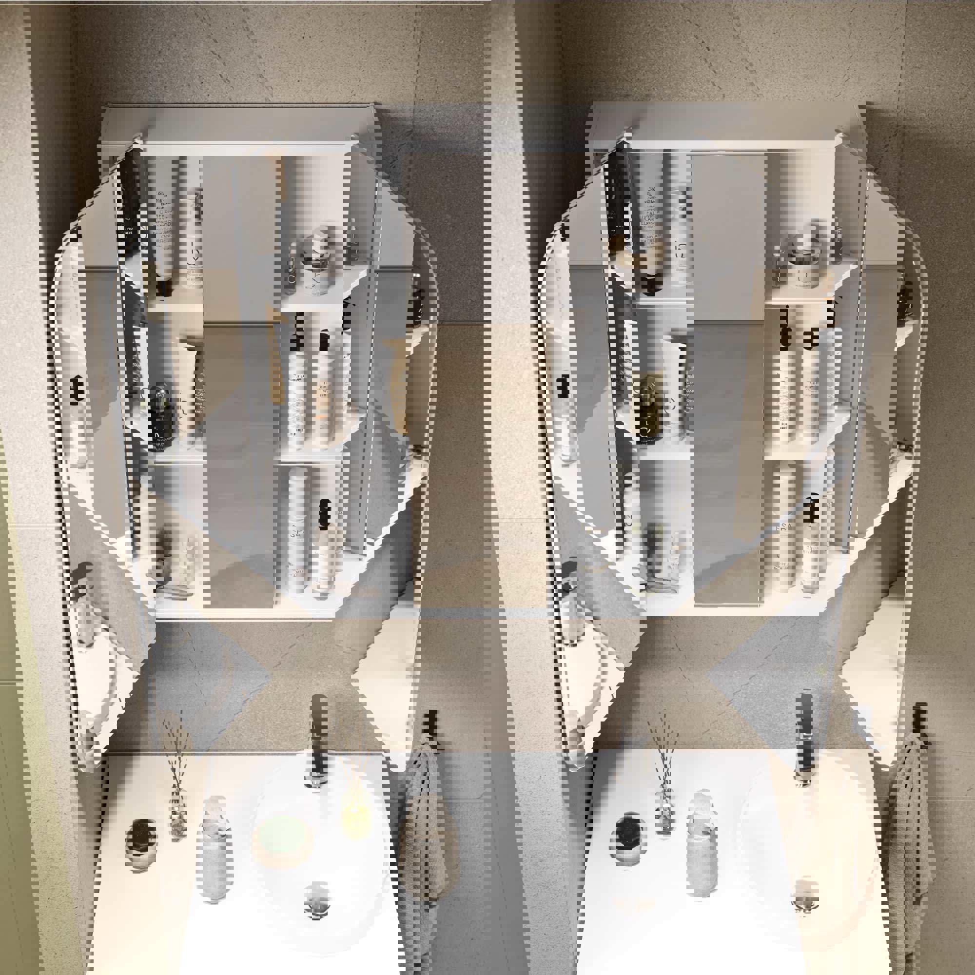 Изображение товара Зеркальный шкаф-трюмо Alavann Cosmetic 80 см с приближением фасада