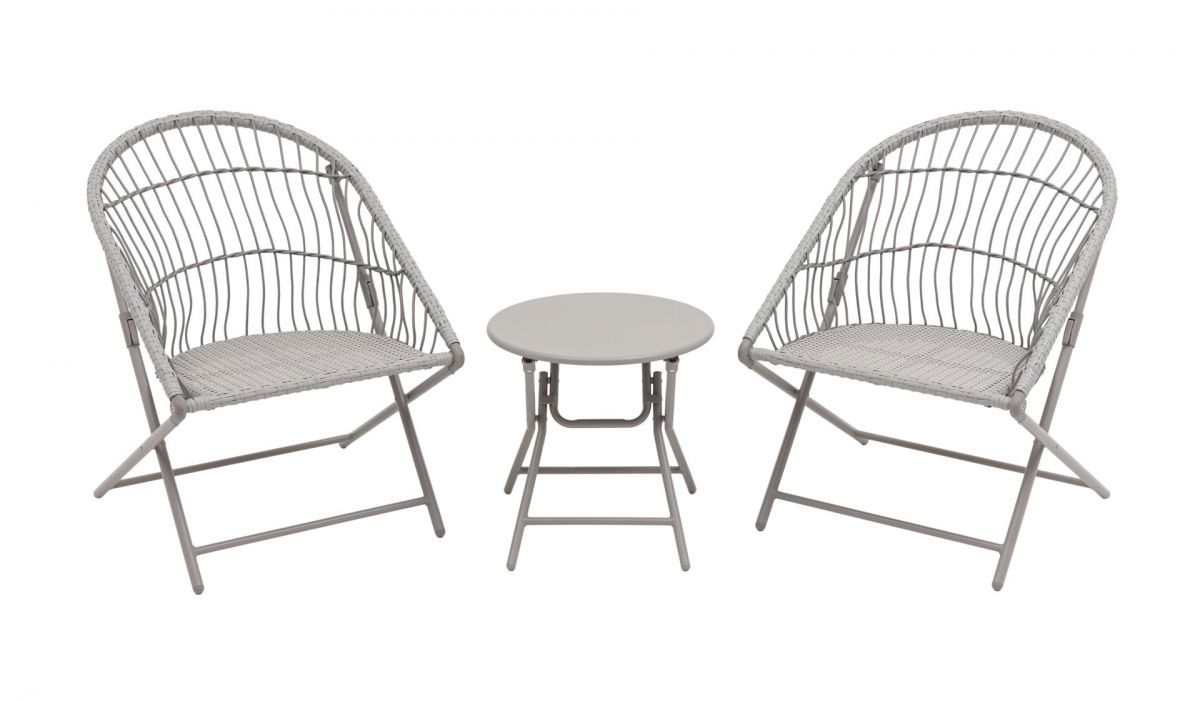Изображение товара Набор садовой мебели Стул груп Soley AD605004 серый/серебристый