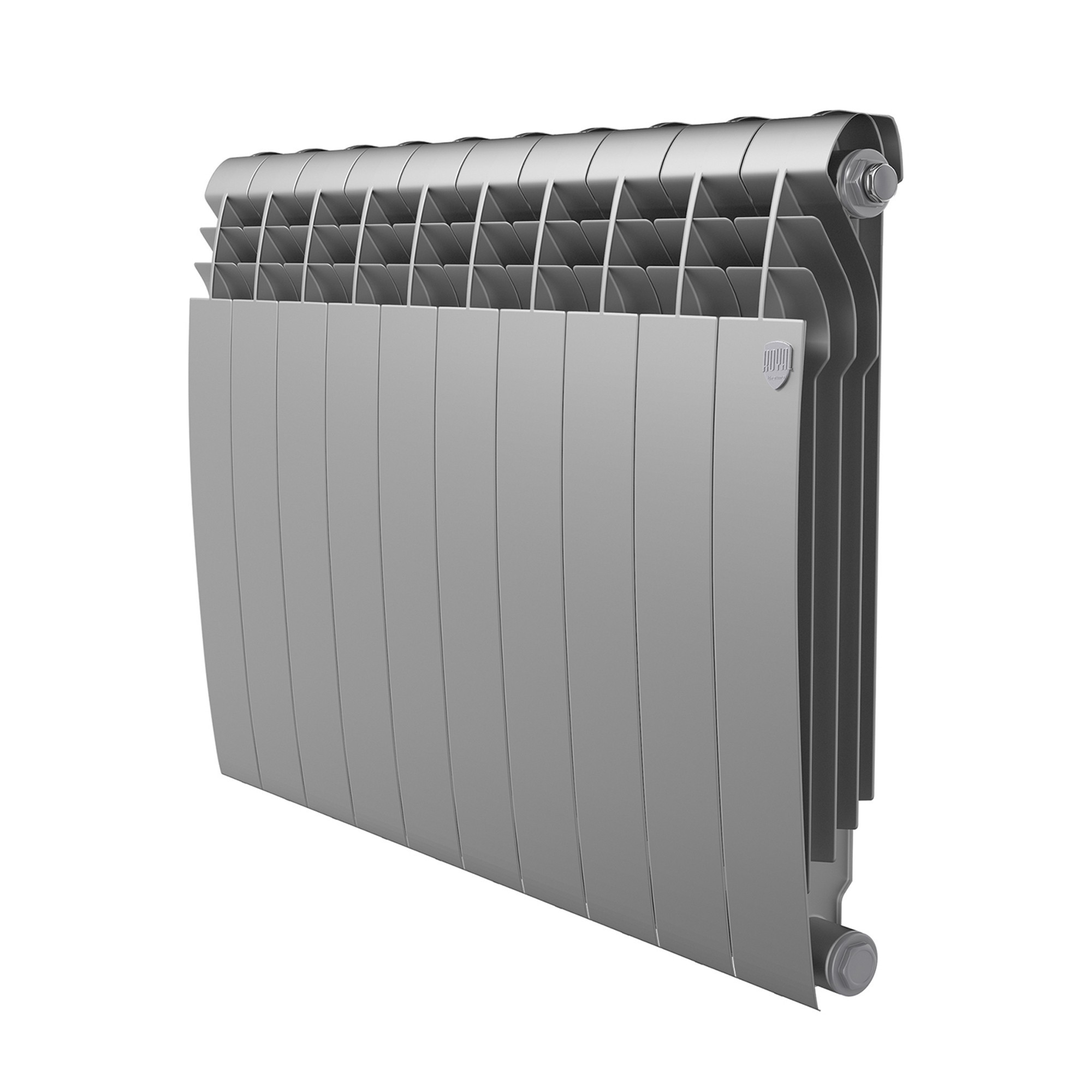 Изображение товара Радиатор секционный Royal Thermo BiLiner B 500/87 8 секций боковое подключение биметалл серый
