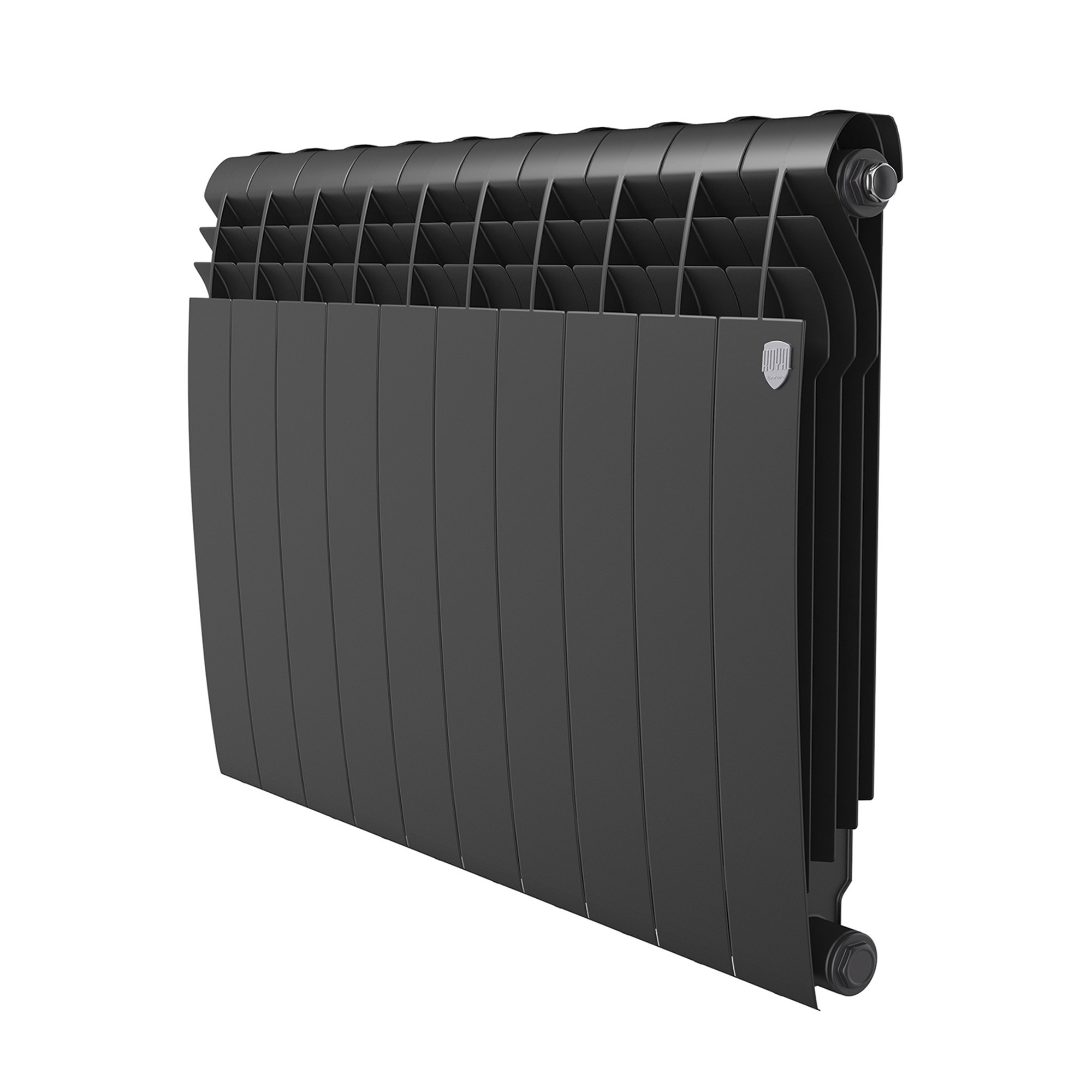 Изображение товара Радиатор секционный Royal Thermo BiLiner B 500/87 биметалл 10 секций боковое подключение черный