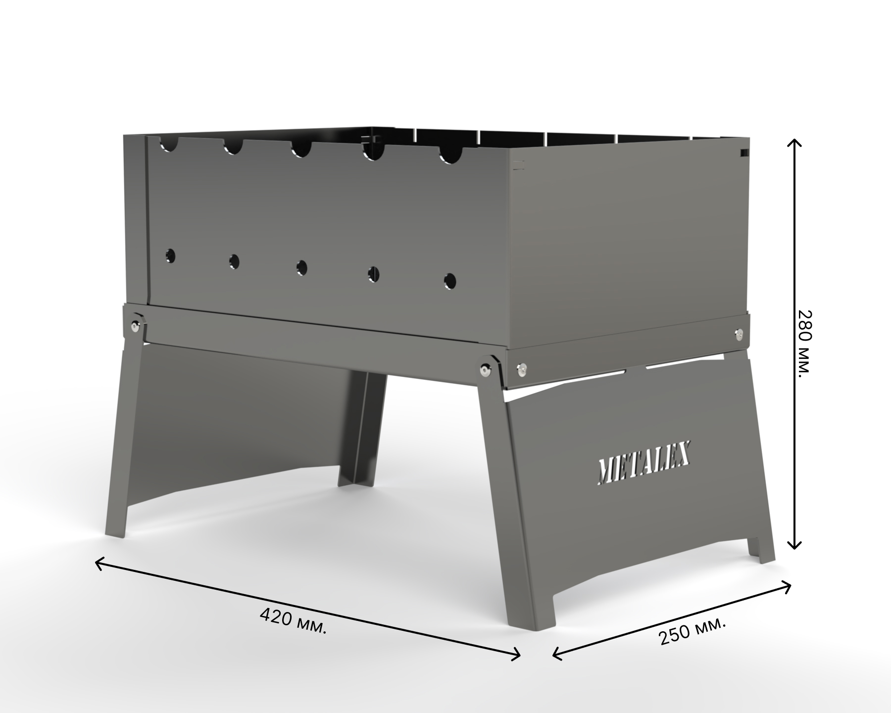 Изображение товара Мангал складной Metalex Compact S1 119001 сталь